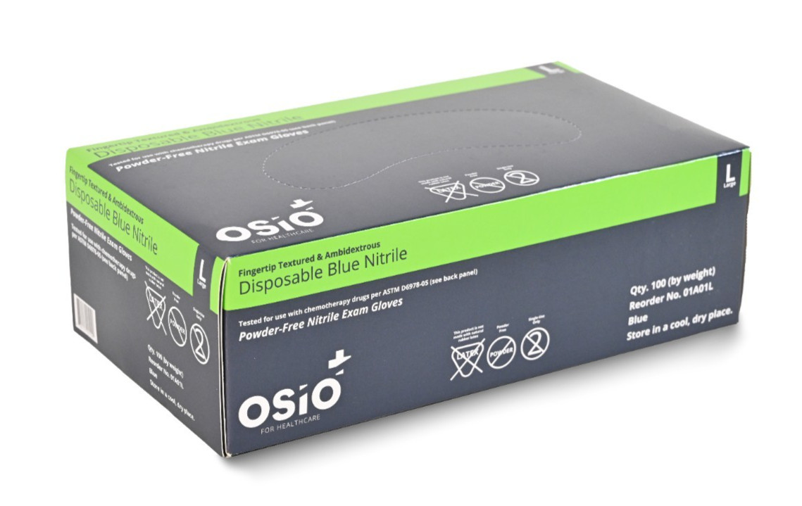 1000pc Medical Exam Nitrile Gloves 4.0 mil Chemo Rated, Powder & Latex Free