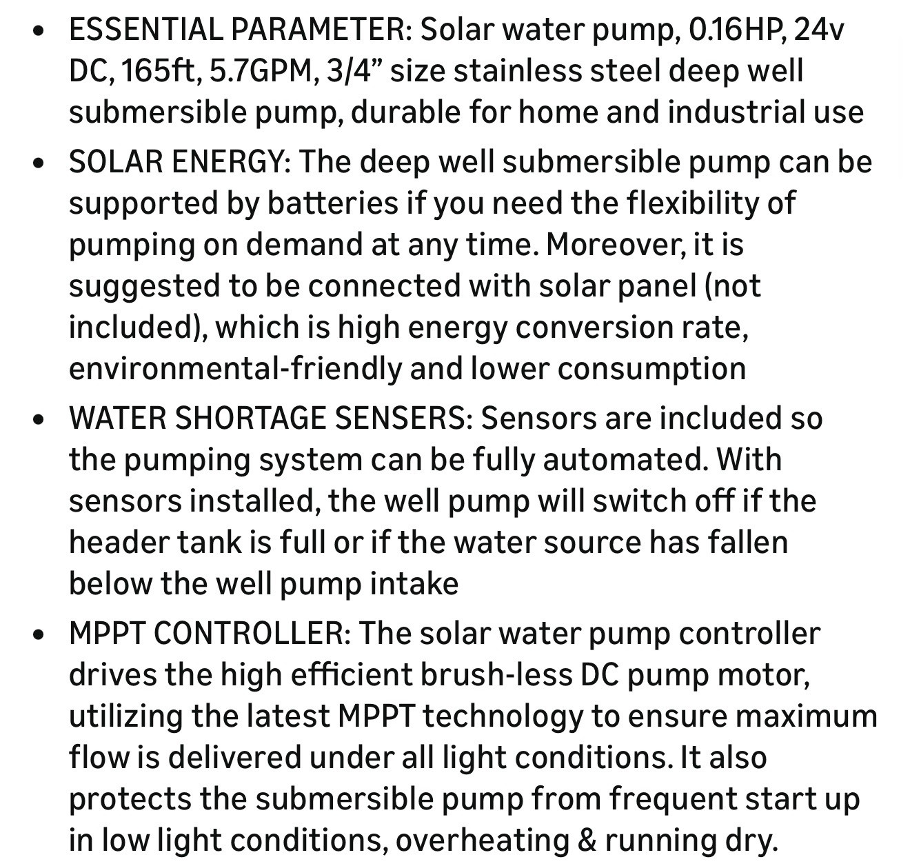 Ufixed Solar Well Pump Kit US3-1.3-50