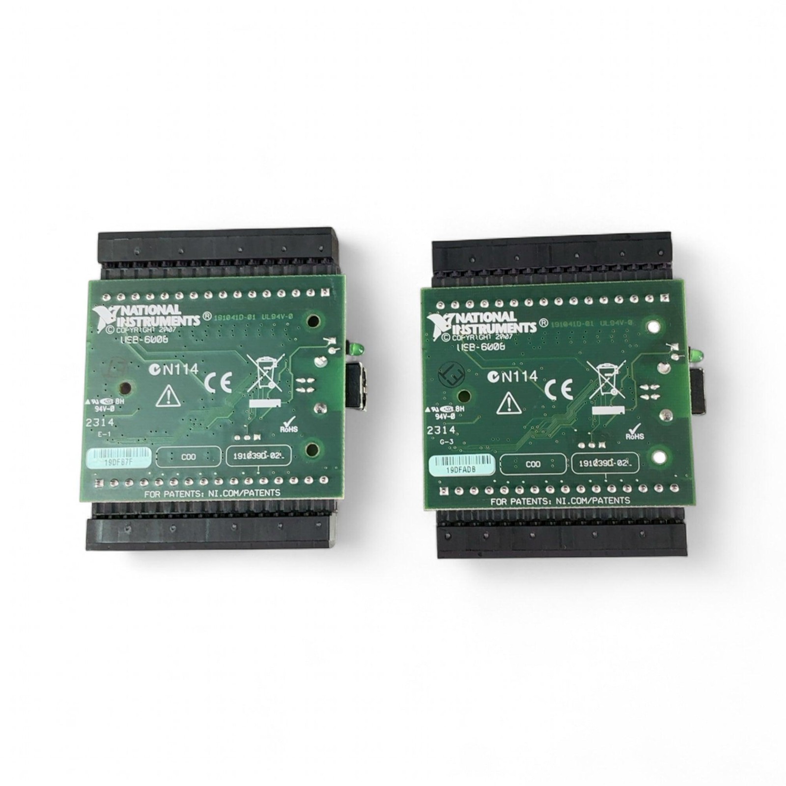 National Instruments USB-6008 191039D-02 Data Aquisition Card (Lot of 2)
