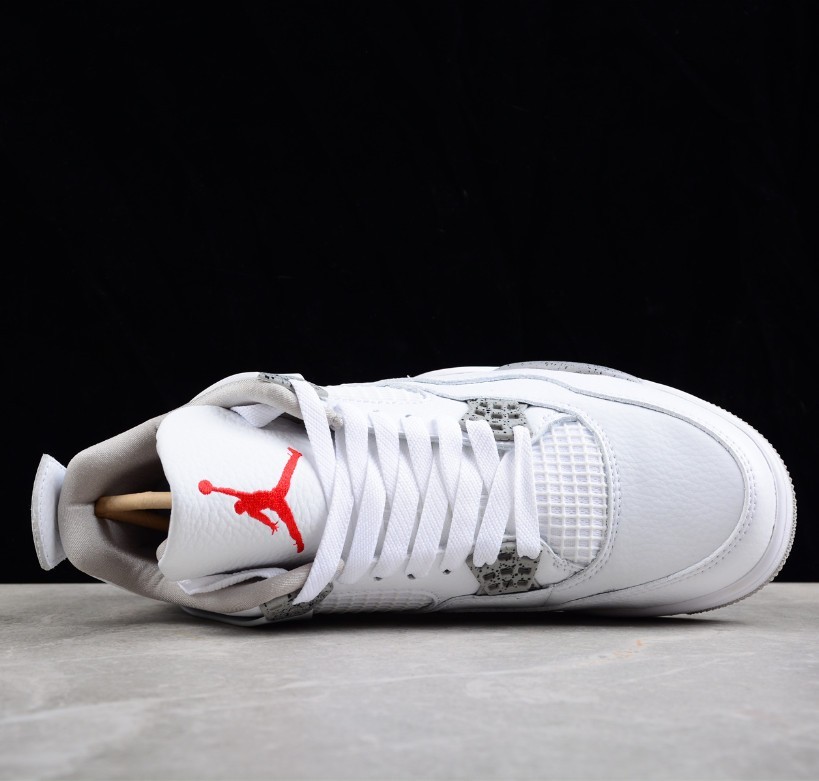 US Size 7-12 Jordan 4 Retro "White Oreo " Men's Basketball Shoes Mid Top