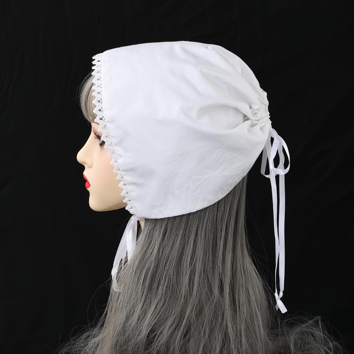 Peasant Amish Hat Prairie Cap Women Girls Pioneer Colonial Bonnet 100 Cotton