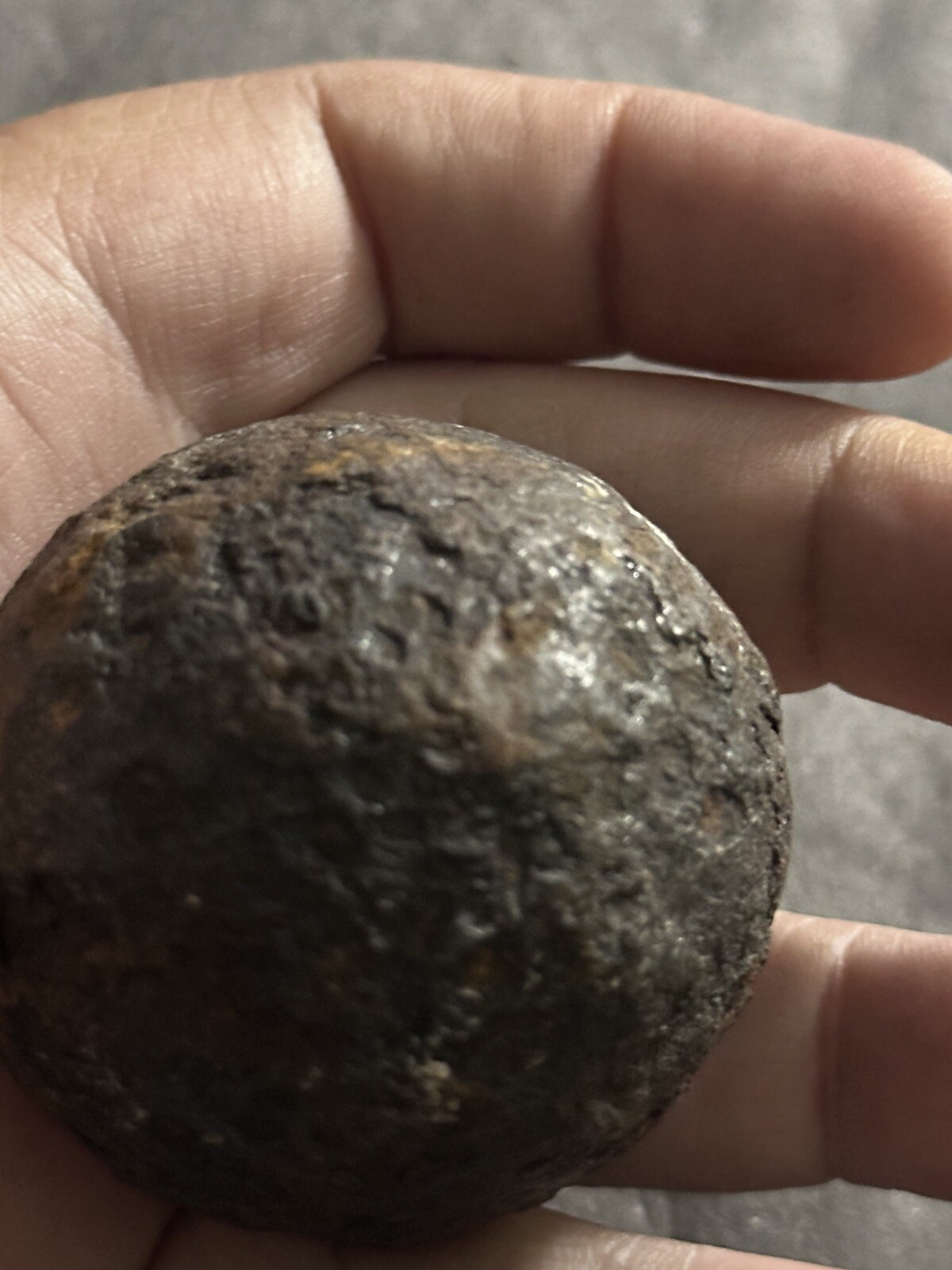 Antique Pre-civil War or Civil War ? 1 Lb (14.8oz) US Cannon Ball 1 Pounder 2”