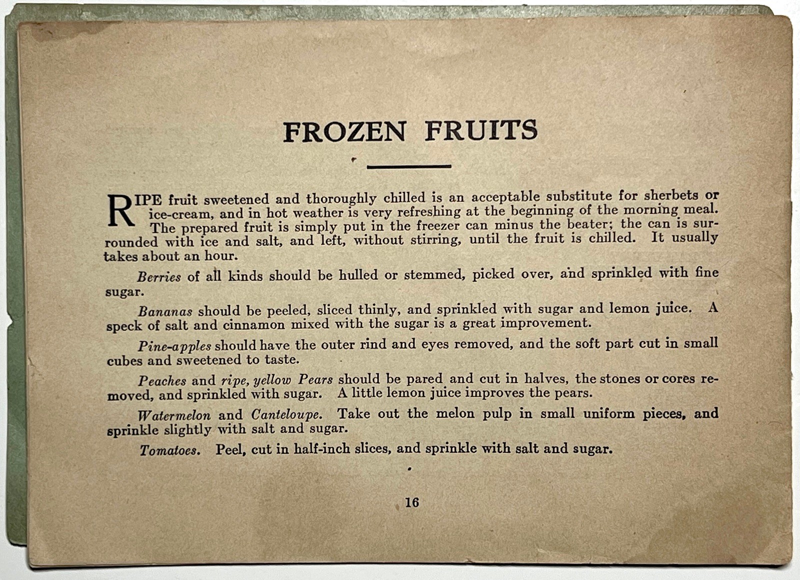 1905 FROZEN DAINTIES WHITE MOUNTAIN FREEZER ICE CREAM RECIPES BOOKLET LINCOLN NH