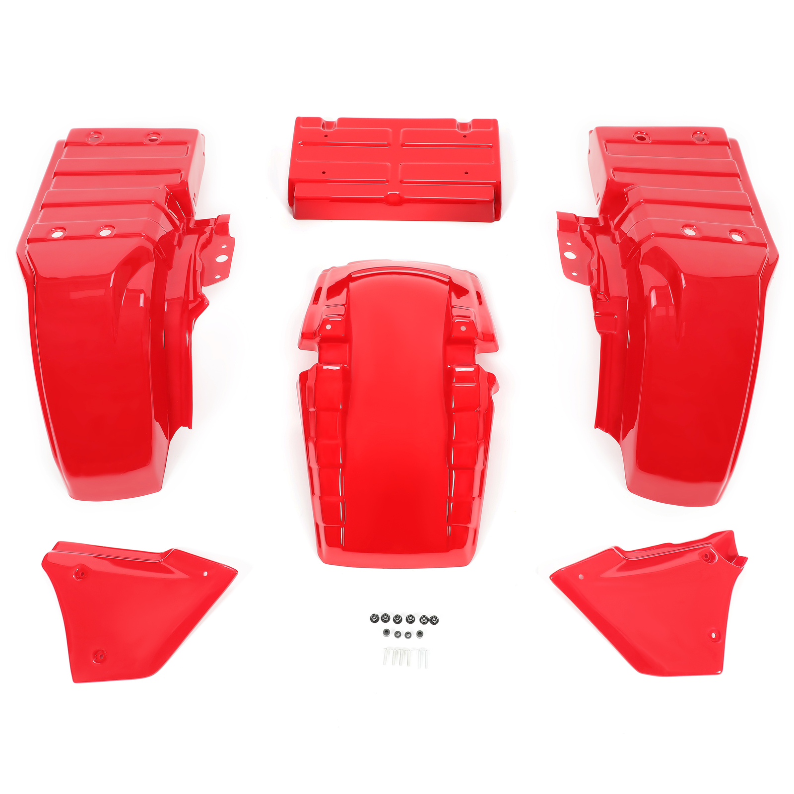6Pcs COMPLETE PLASTIC FENDER KIT FOR 1985-1987 HONDA ATC250ES BIG RED