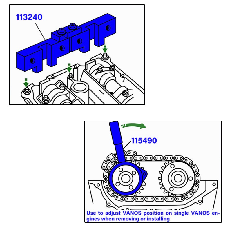 Camshaft Alignment Timing Tool Kit with Double Vanos for BMW M52,M52TU,M54,M56