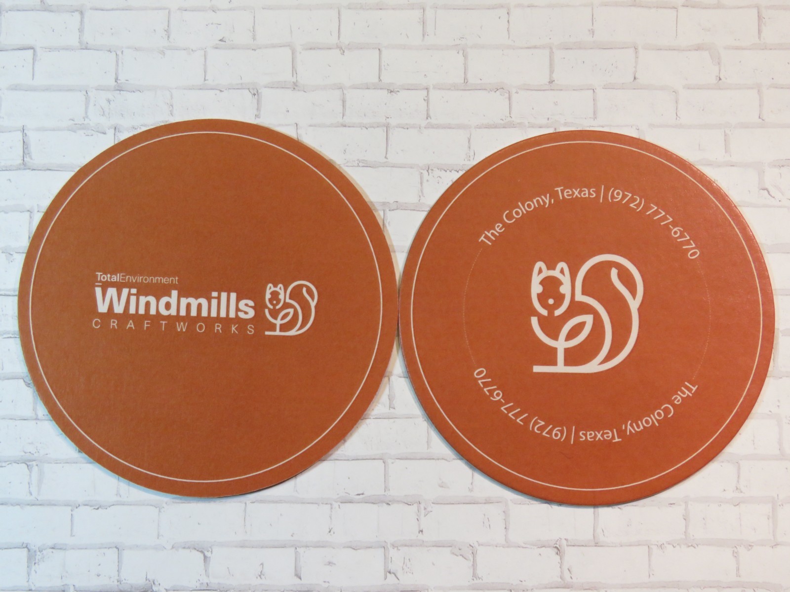 Beer Coaster ~ WINDMILLS Brewing & Craftworks Restaurant ~ The Colony, TEXAS