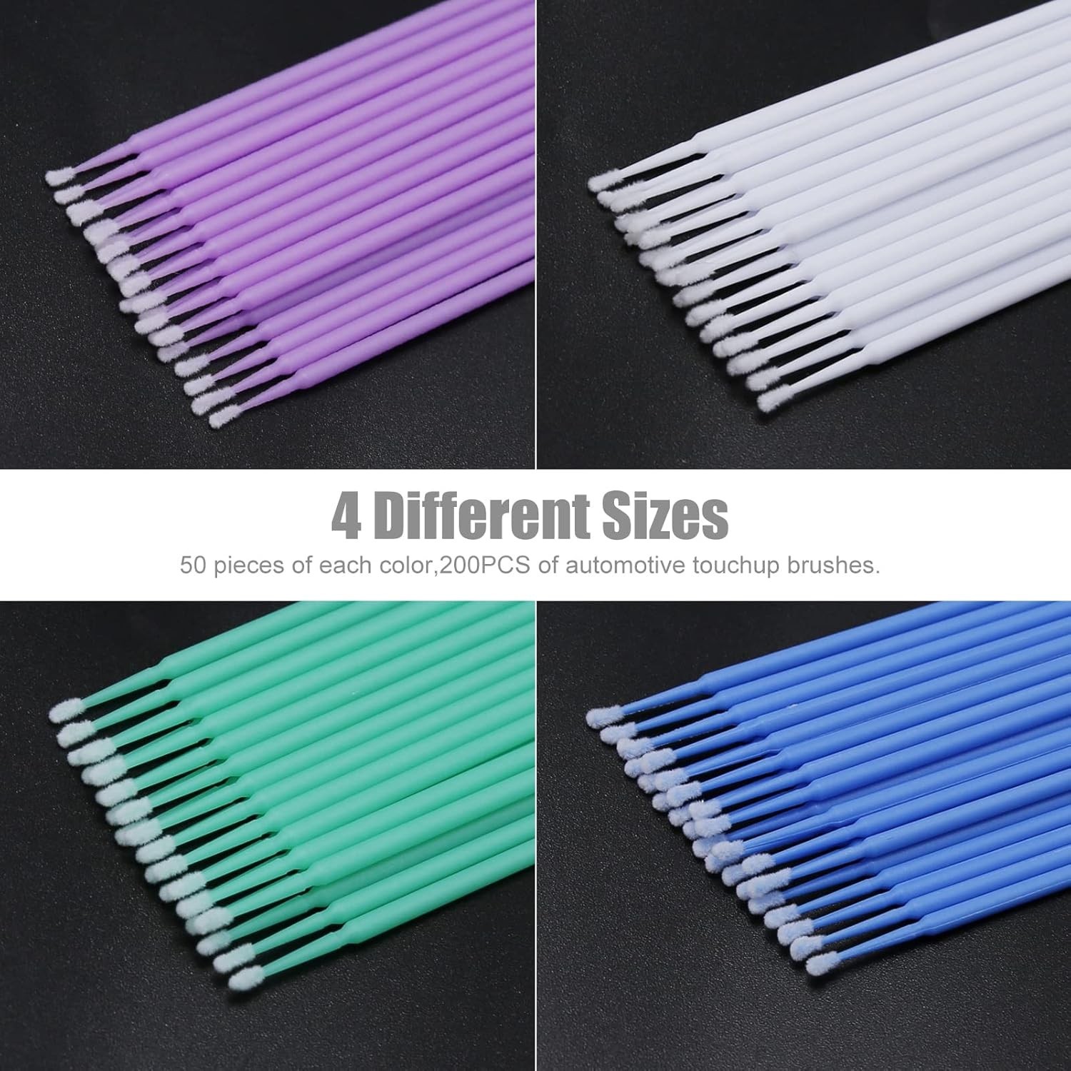 200 Pcs Touch Up Paint Brushes,Disposable Micro Paint Chip Repair Applicators fo