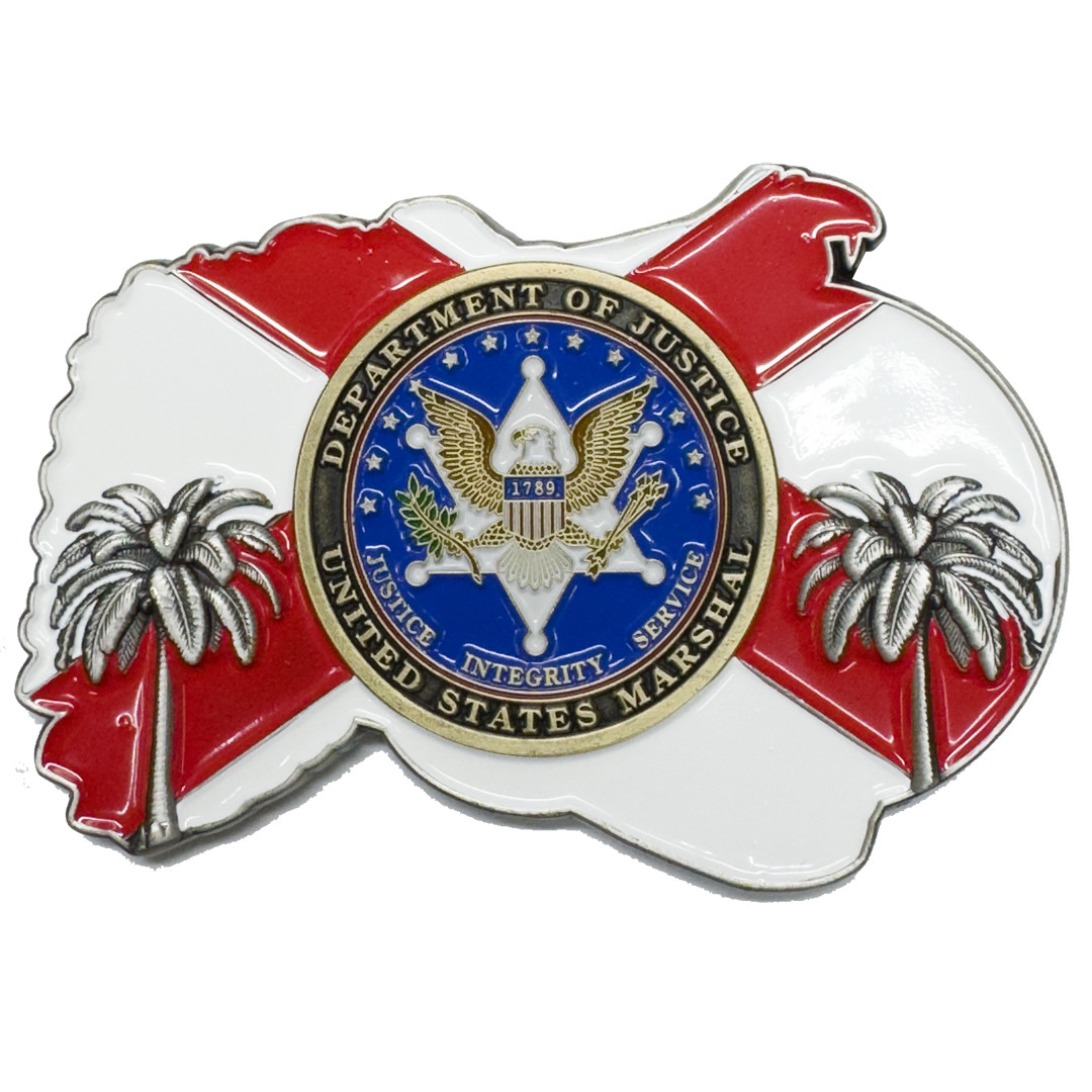 EL15-17 US Marshal USMS Challenge Coin Alligator Alcatraz Gator