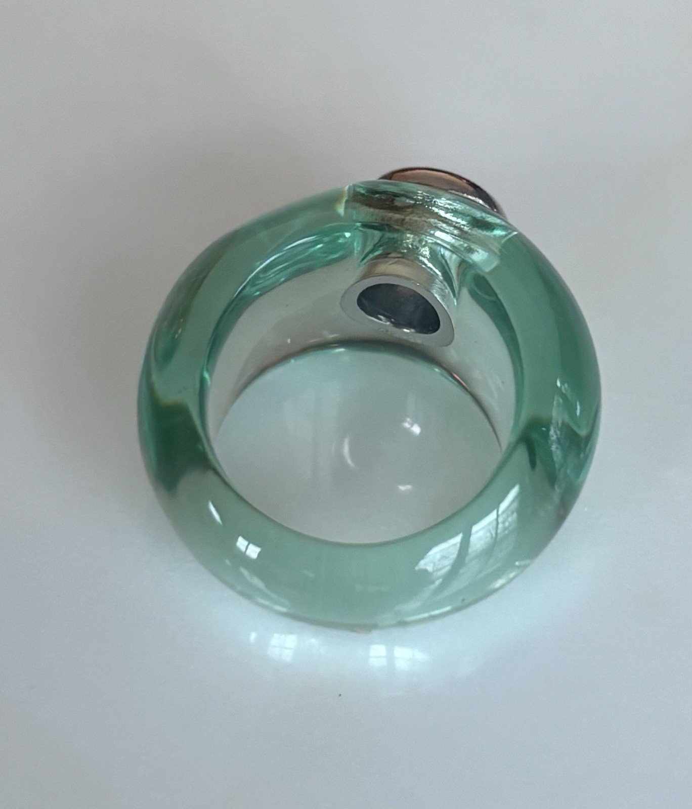 ANGELIQUE DE PARIS BON BON BLUE RING STERLING SILVER .925 BABY BLUE RESIN NEW 6