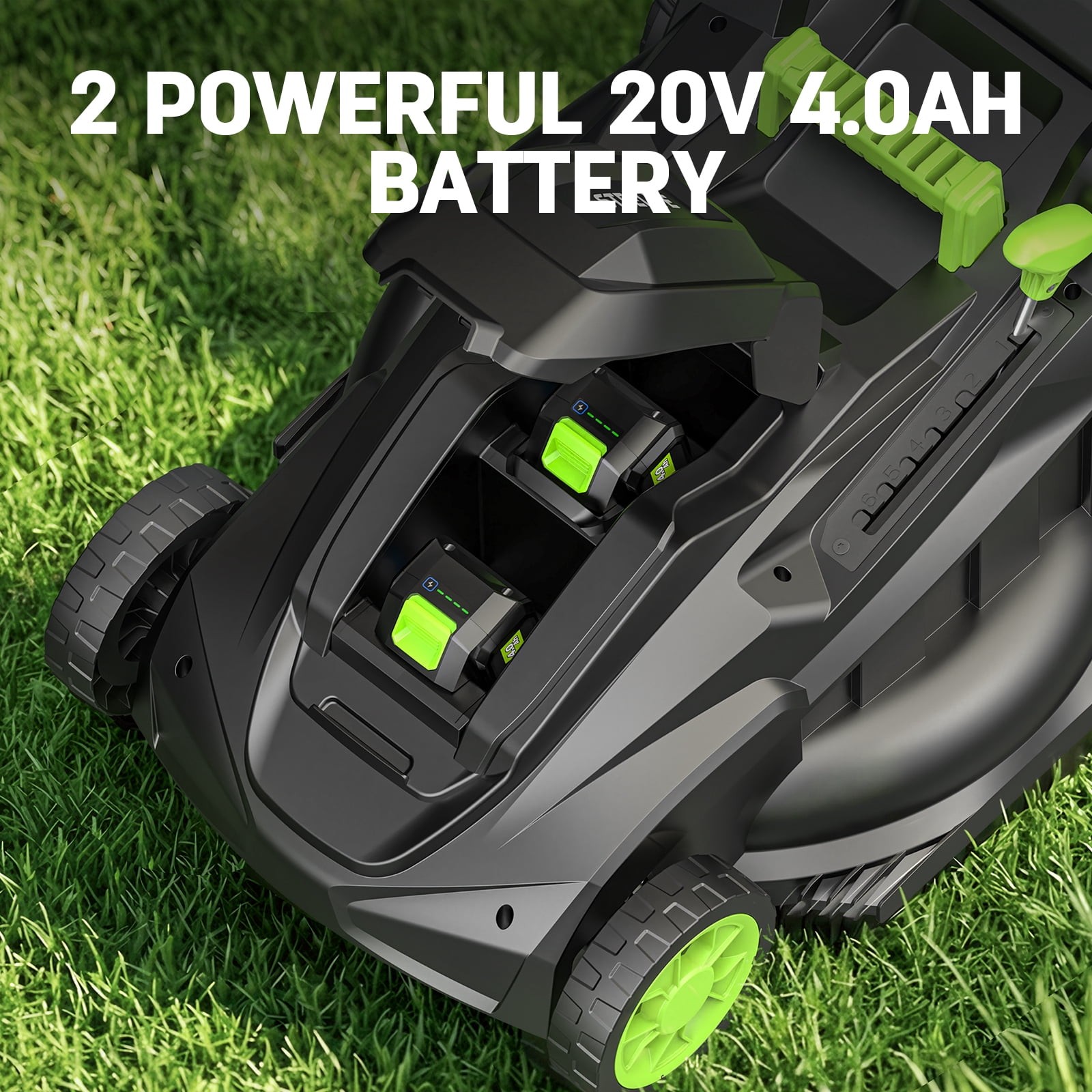 Steelite 42V (2x21V) 17 Inch Cordless Lawn Mower with 2x4.0 Ah Battery & Charger