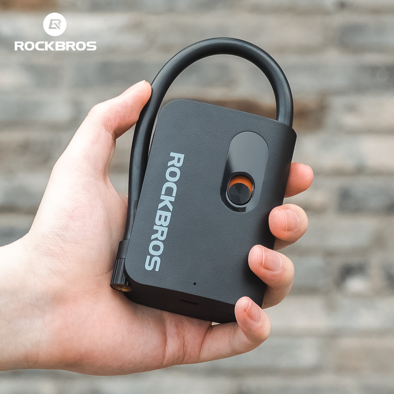 ROCKBROS Electric Pump Mini Bike Tire Pump 70PSI Portable 2600mAh Type-C Gravel