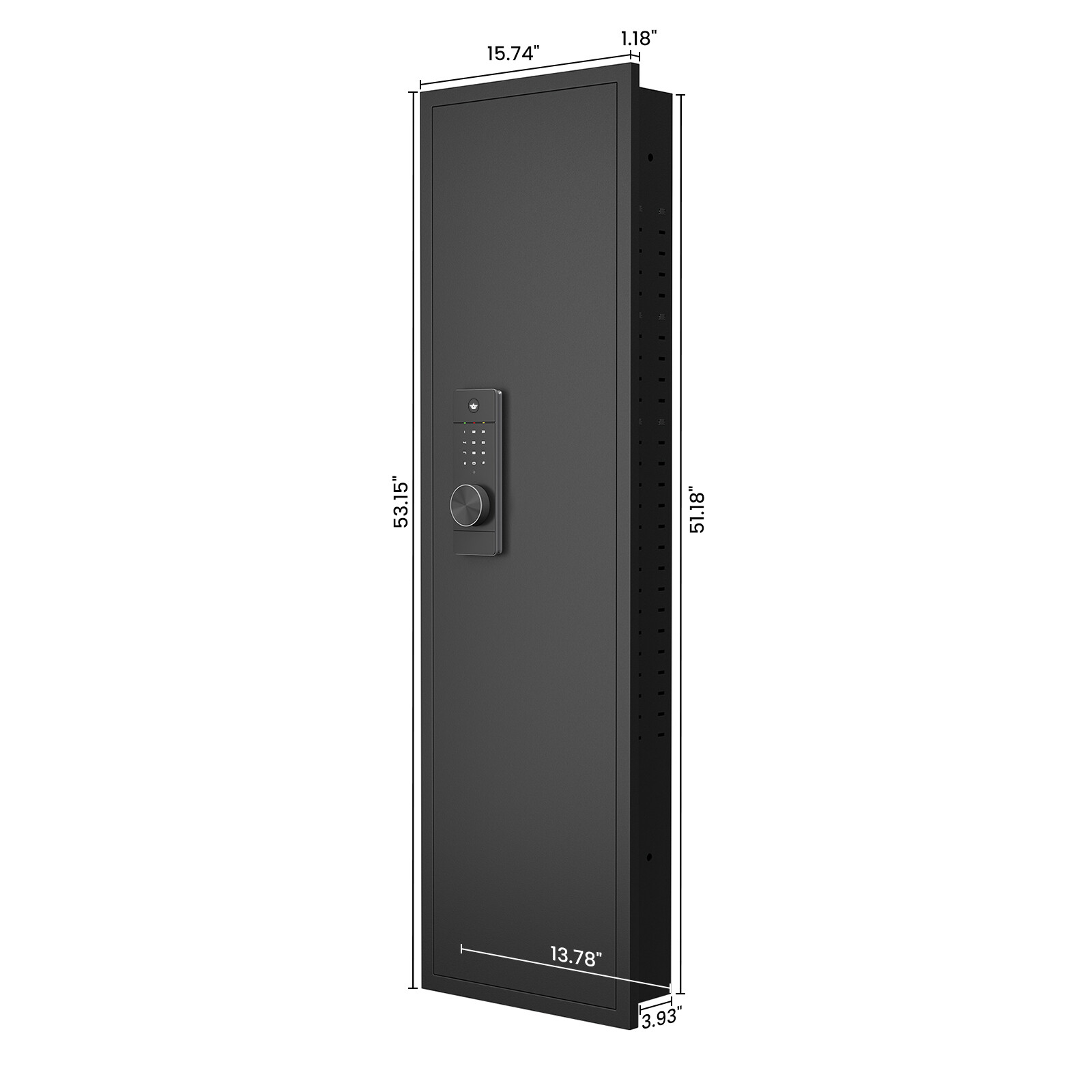 53" Passwod Touch Panel In-Wall Safe,Hidden Wall Gun Safe for Rifles, Gun