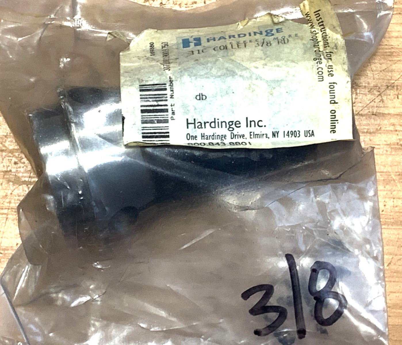 HARDINGE Collet 11C 3/8 Round NEW CONDITION in Original Sealed Bag FREE SHIPPING