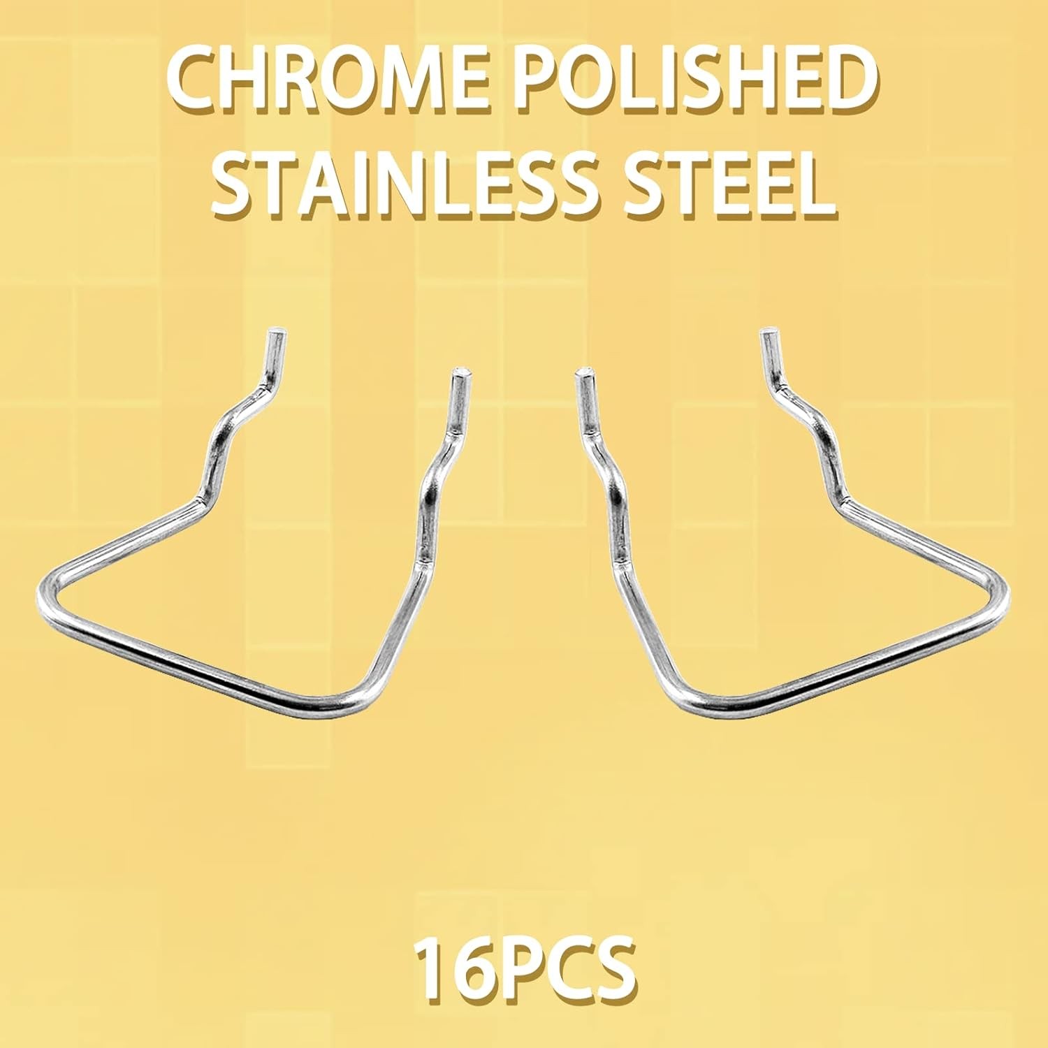 16pcs Pegboard Pliers Holders Stainless Steel Hooks Double Loop Pegboard Organiz