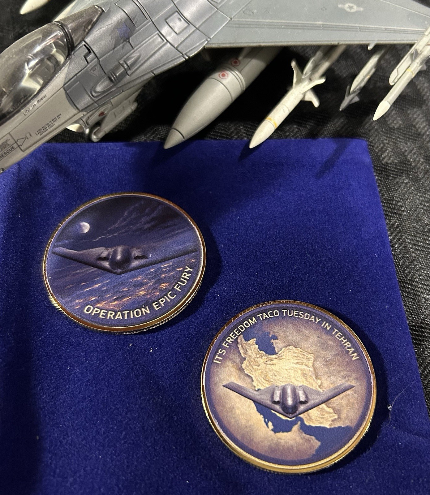 Operation Epic Fury, B2 Stealth USAF Limited Edition Challenge Coin Grey version