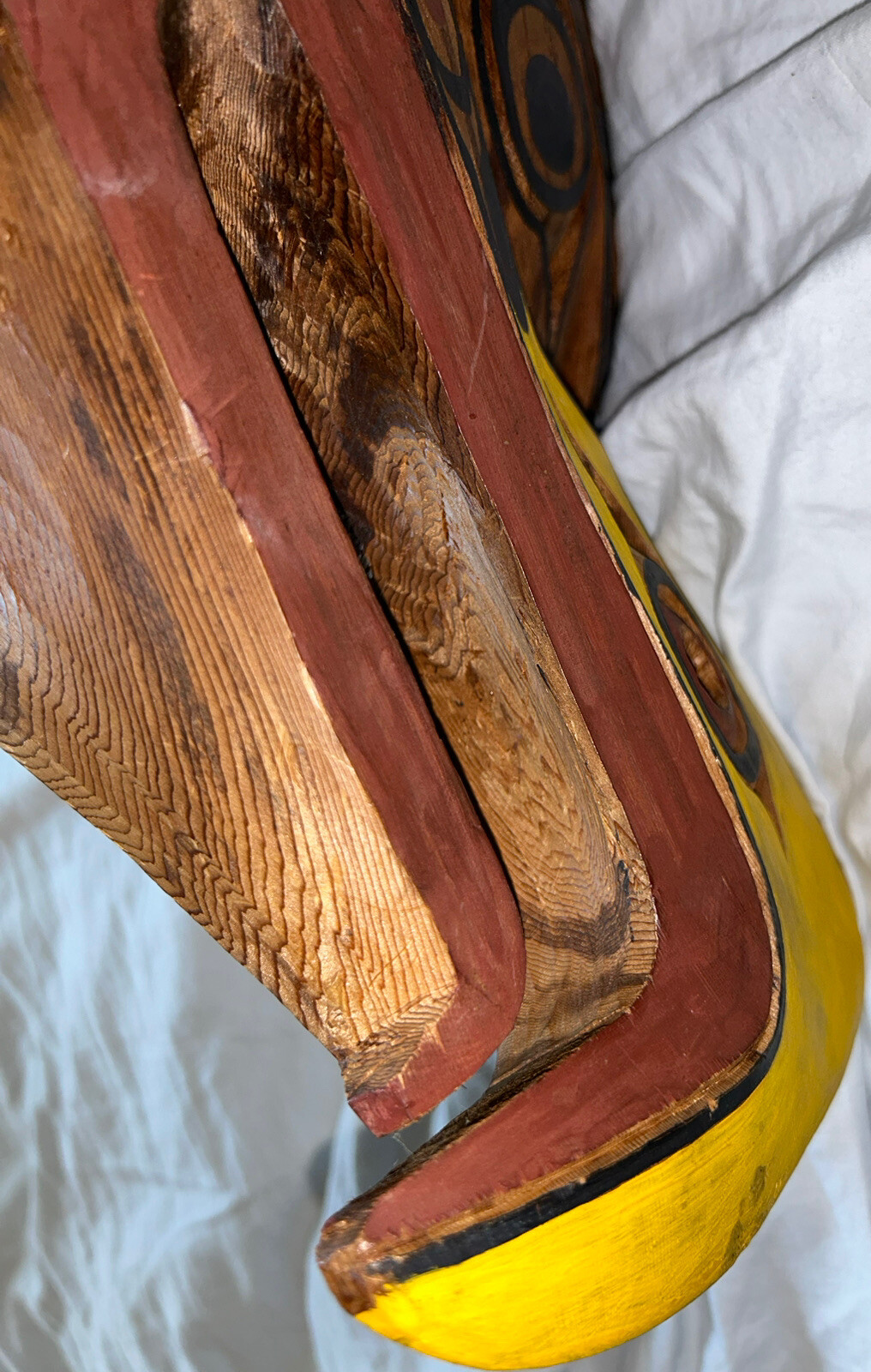 Northwest Coast Vtg Indian First Nation Cedar Headdress Mask Eagle Hand Carved