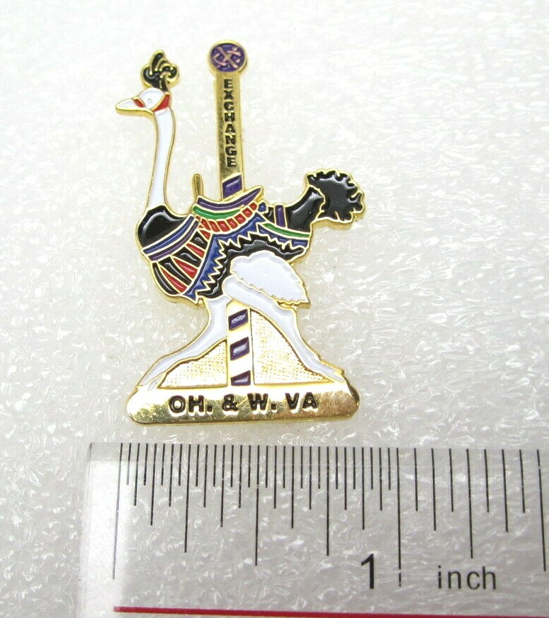 Ohio & West Virginia Exchange Ostrich Lapel Pin (B187)