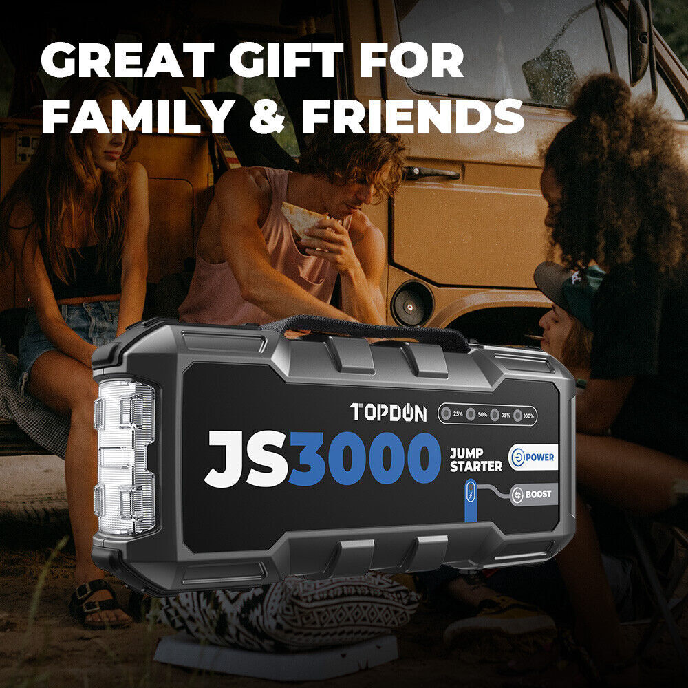 🔥2024 TOPDON JS3000 TOPDON Jump Starter 12 Volt Jumper Starter Battery Booster