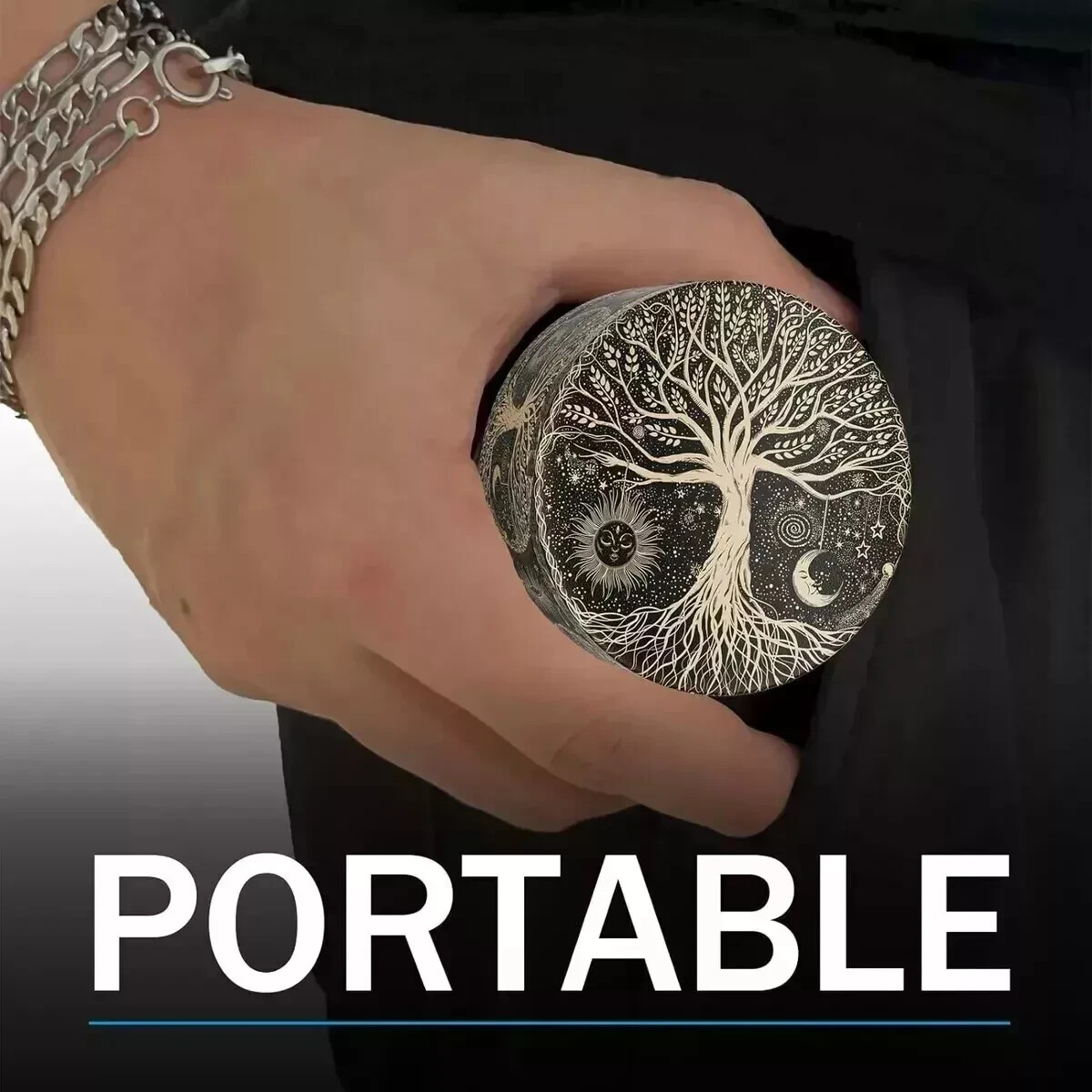 4 PCS Herb Tobacco Grinder Spice Herbal Metal Smoke Crusher Handle Hand Muller