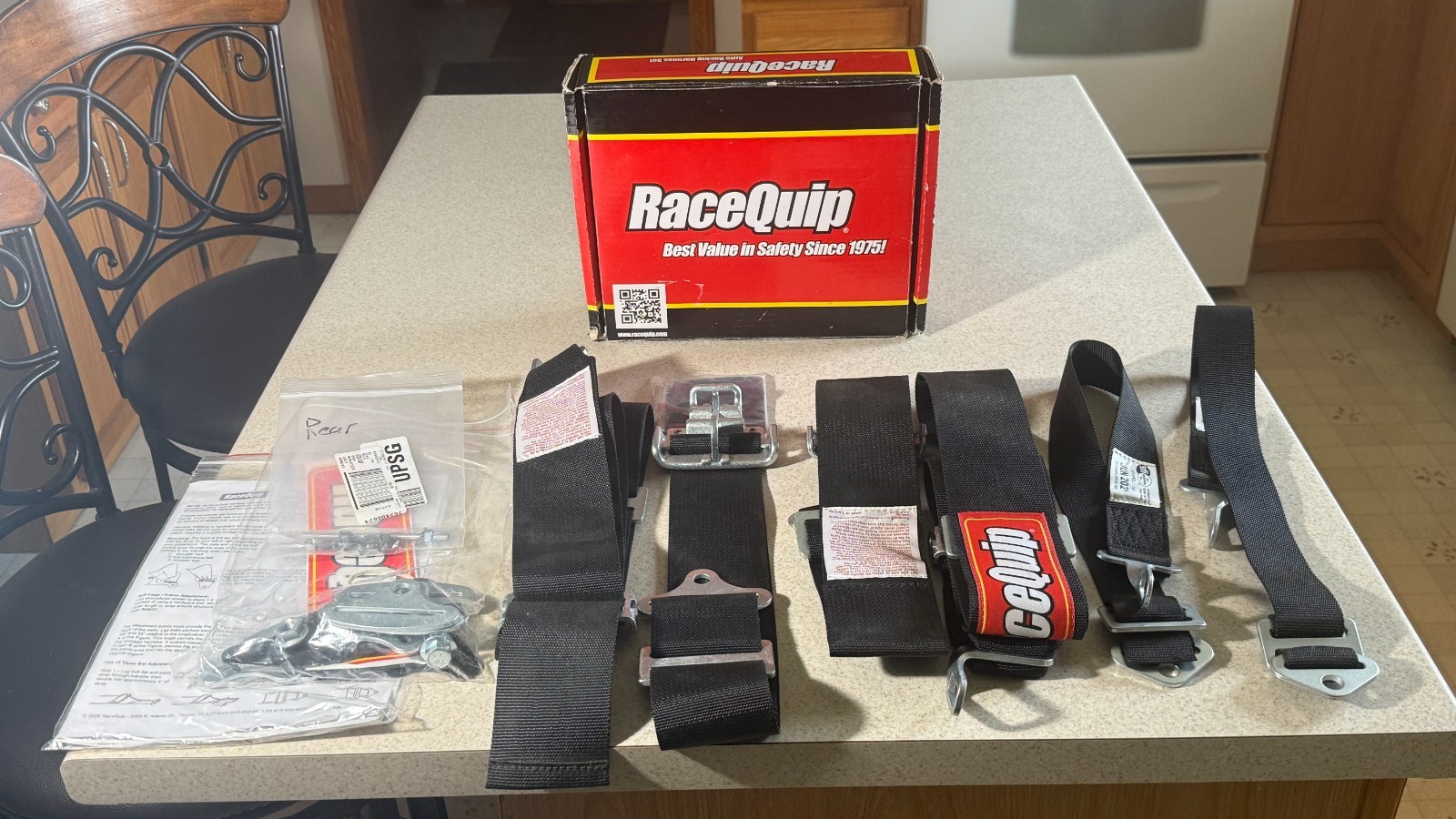 RaceQuip 711001 Racing 5 Point Harness SFI Certified Black Razor Drag Race IMCA