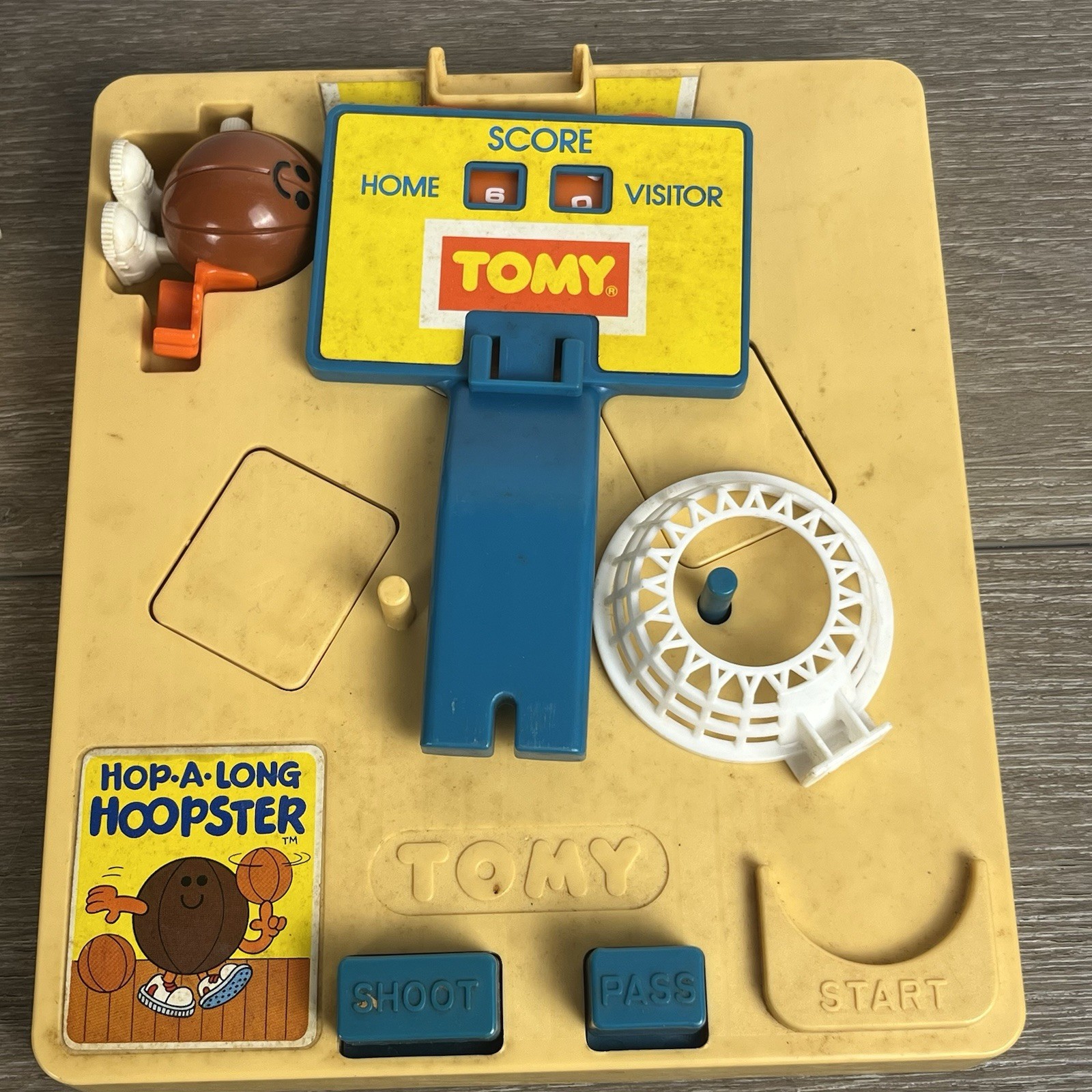TOMY HOP-A-LONG HOOPSTER Wind-Up Basketball Game Original Box (1981) PARTS ONLY