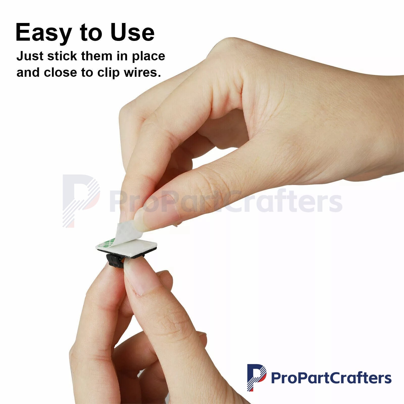 100Pcs Cable Clips Self-Adhesive Cord Wire Holder Management Organizer Clamps US