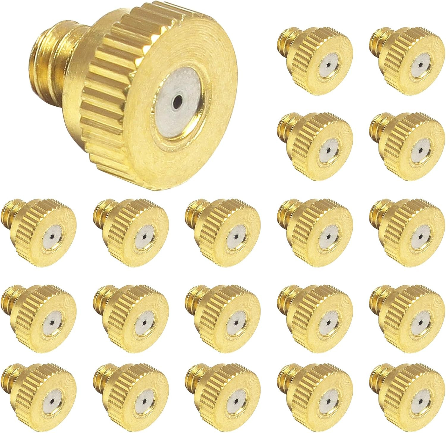 20pcs Brass Misting Nozzles 0.031" 10/24 UNC Patio Outdoor Cooling System