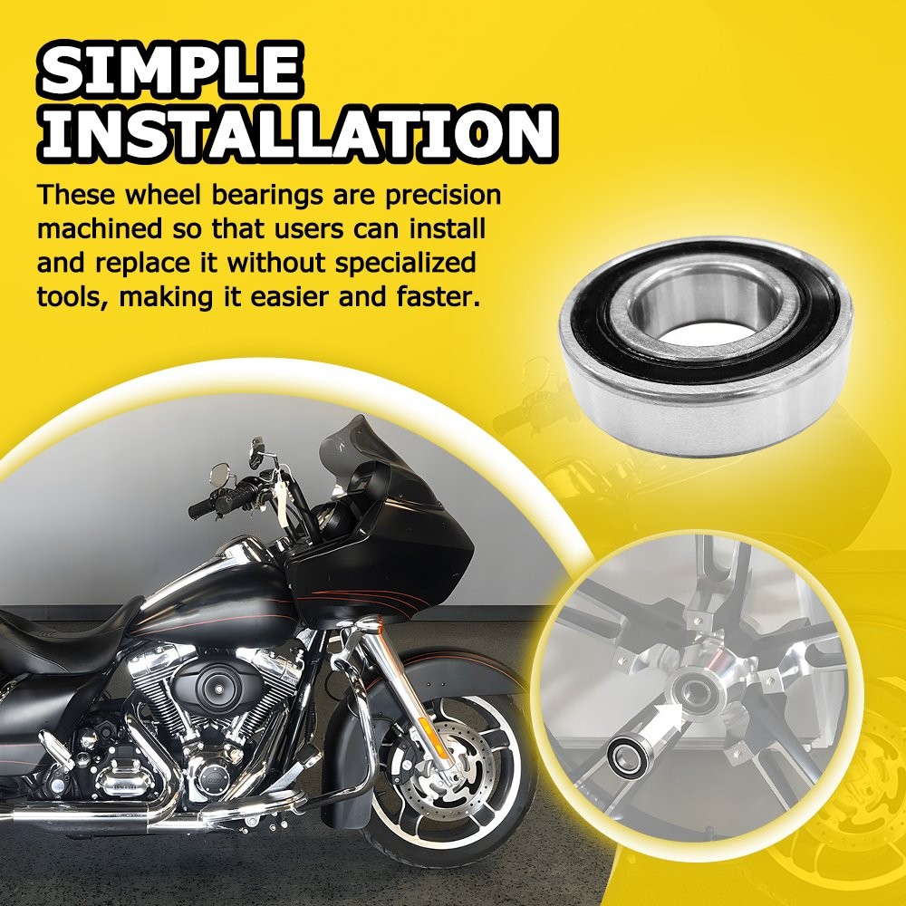 For Harley Street Glide Road Glide Road King 1" Axle Sealed Wheel Bearings 9276