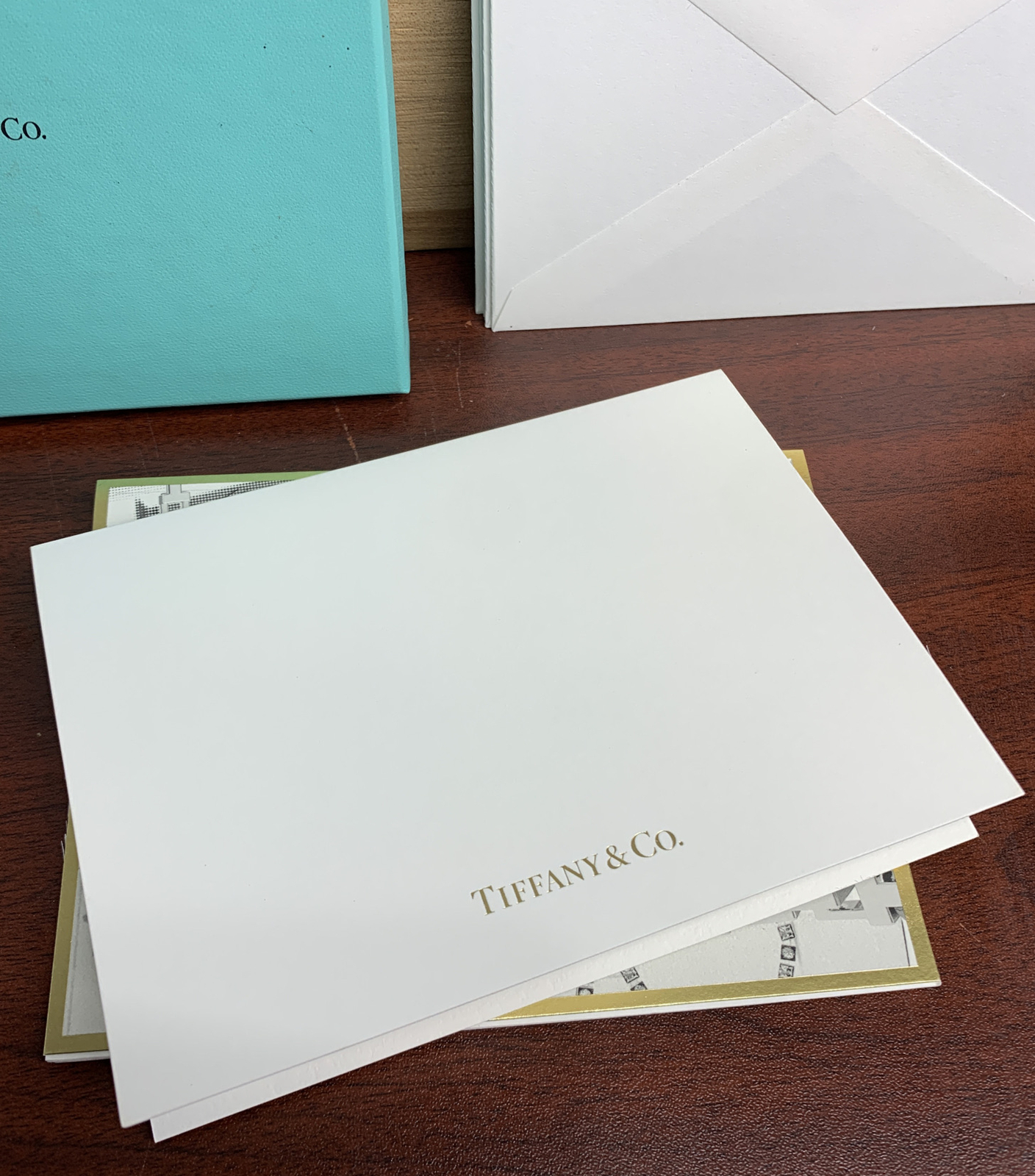 Tiffany & Co Note Cards Set with Box, 6 Cards, Former Designer Launch