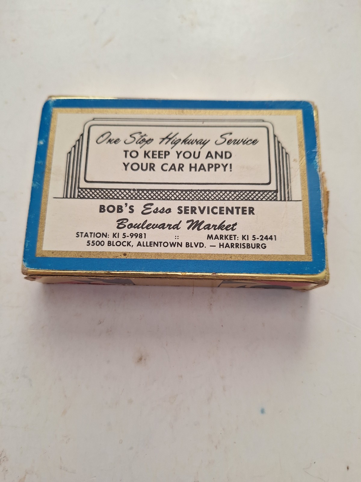 Vintage Esso Oil Bob's Esso Service Playing Cards