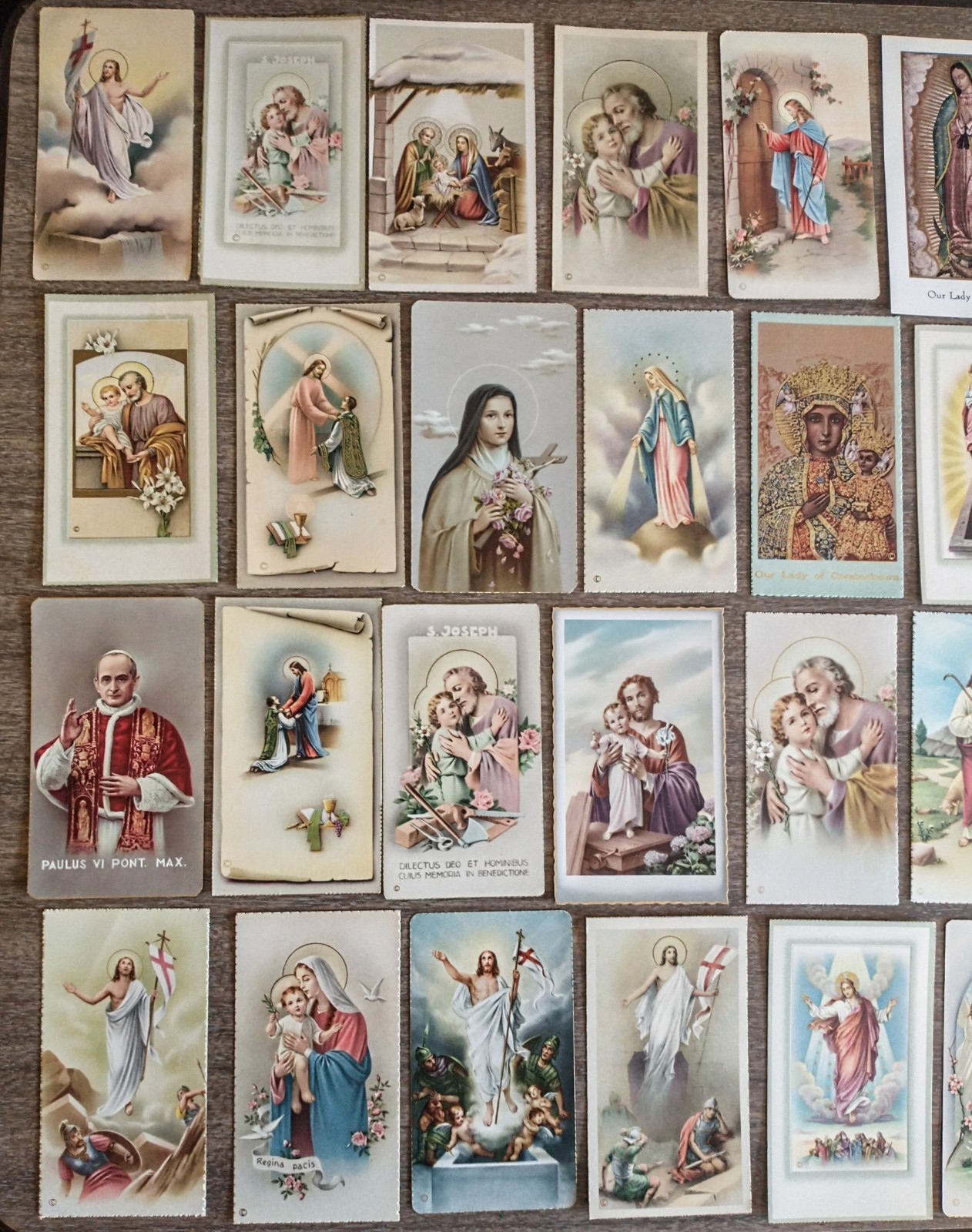 39 DIFFERENT VTG Holy Cards Religious Lithos 2 1/4" x4 1/4" Italy UNUSED & MINT