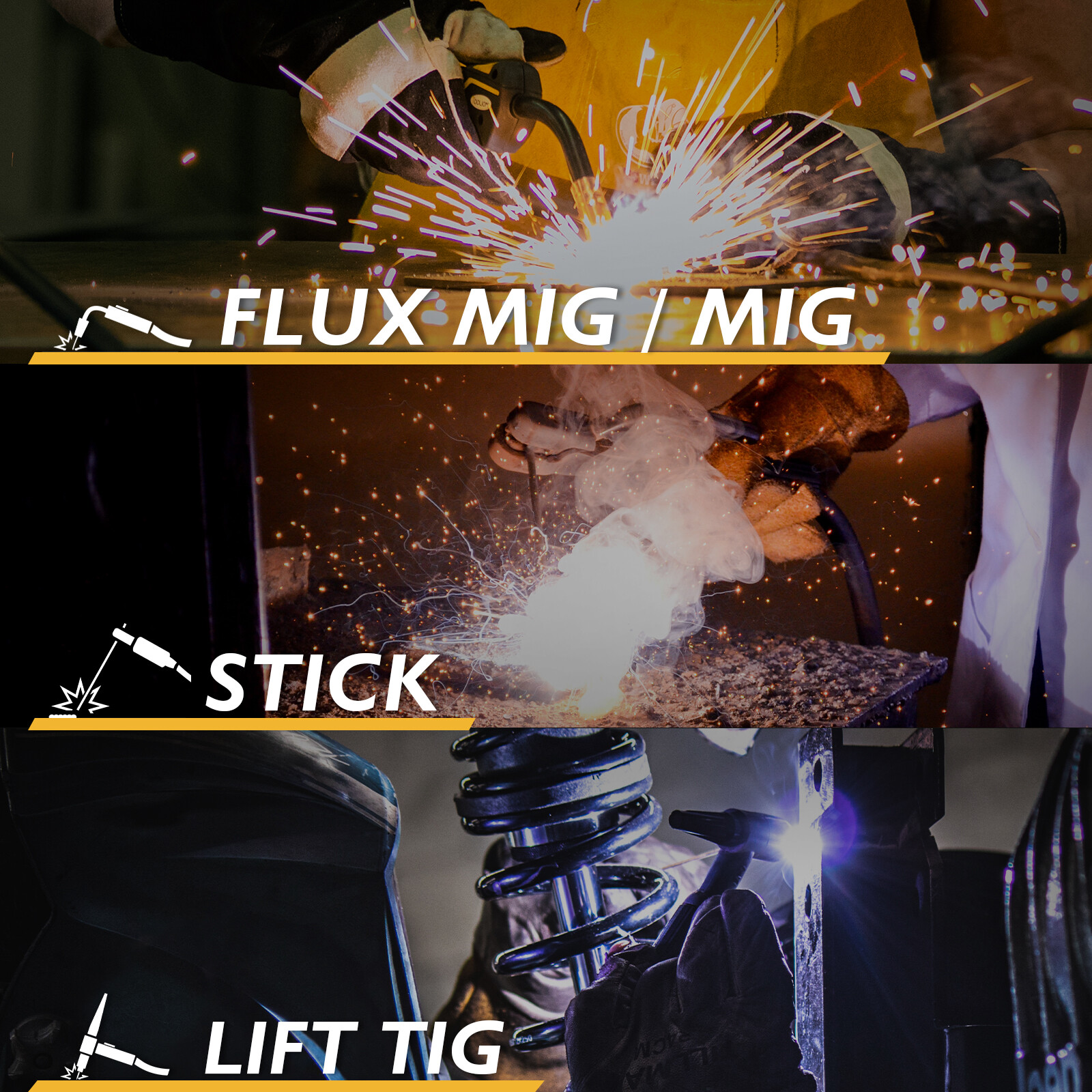 TL-200M MIG Welder, 200A 110/220V, Welding Machine MIG/Lift TIG/ARC 3 in1