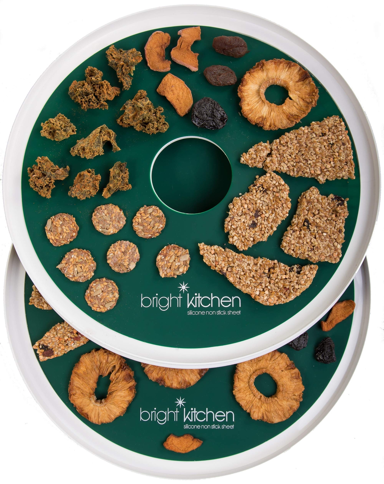 2 Silicone Dehydrator Sheets NON-Toxic for Nesco Round Dehydrators Fruit Roll