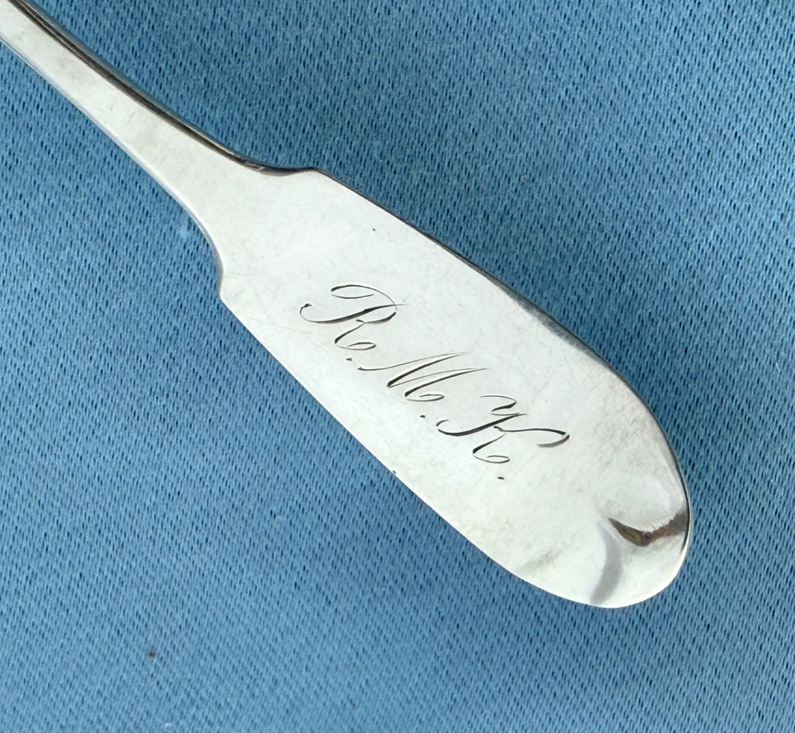 WM Beeman 5 Coin Silver Teaspoons Excellent 5 1/2 In Mono 78.6 Gr