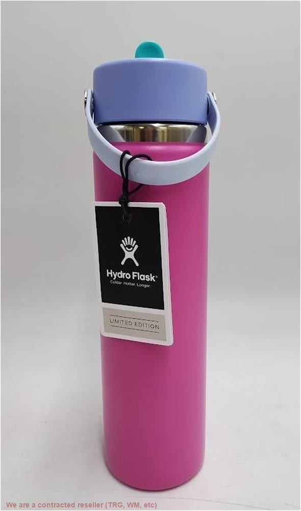 Hydro Flask 24oz Wide Mouth Flex Straw Water Bottle Holiday Punch