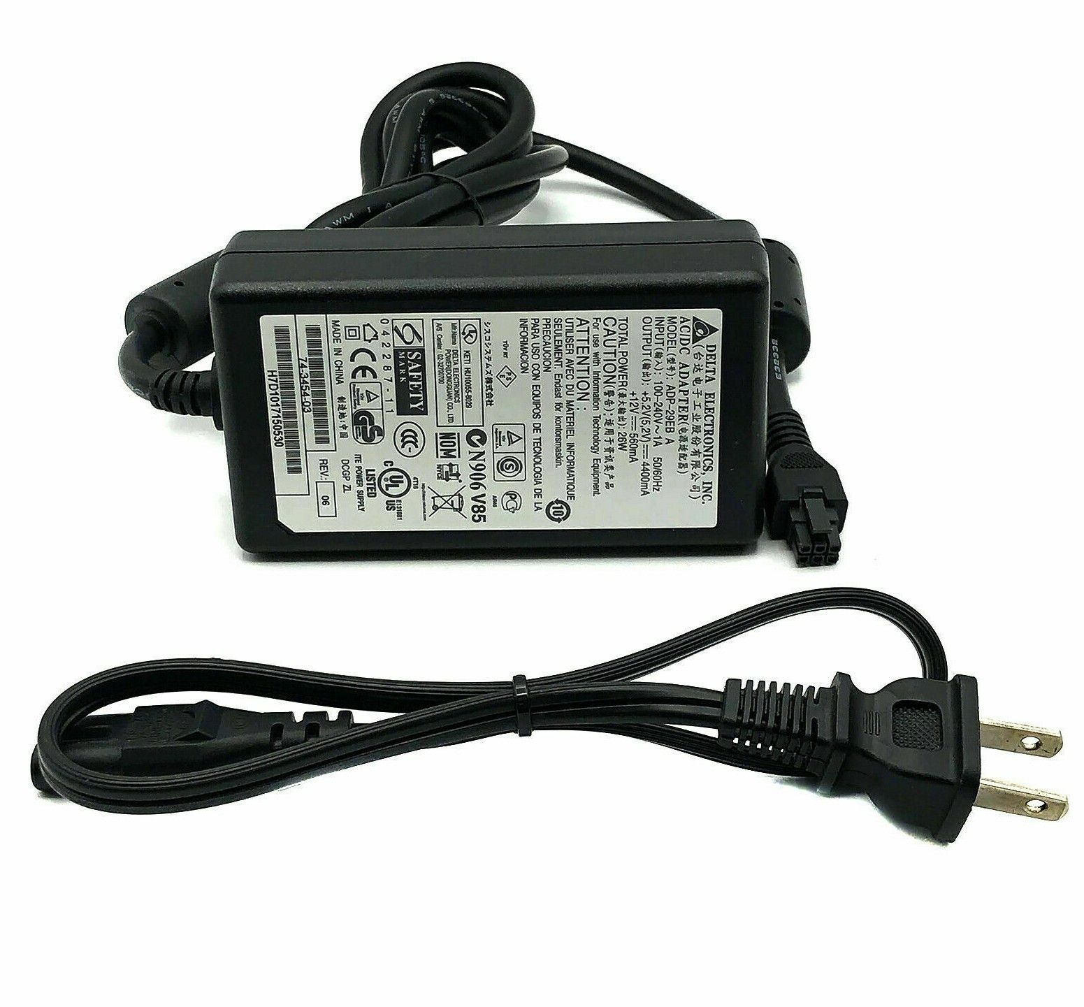 Genuine Delta AC Adapter For Cisco 800 851 857 870 871 Router Charger 6 Pin w/PC