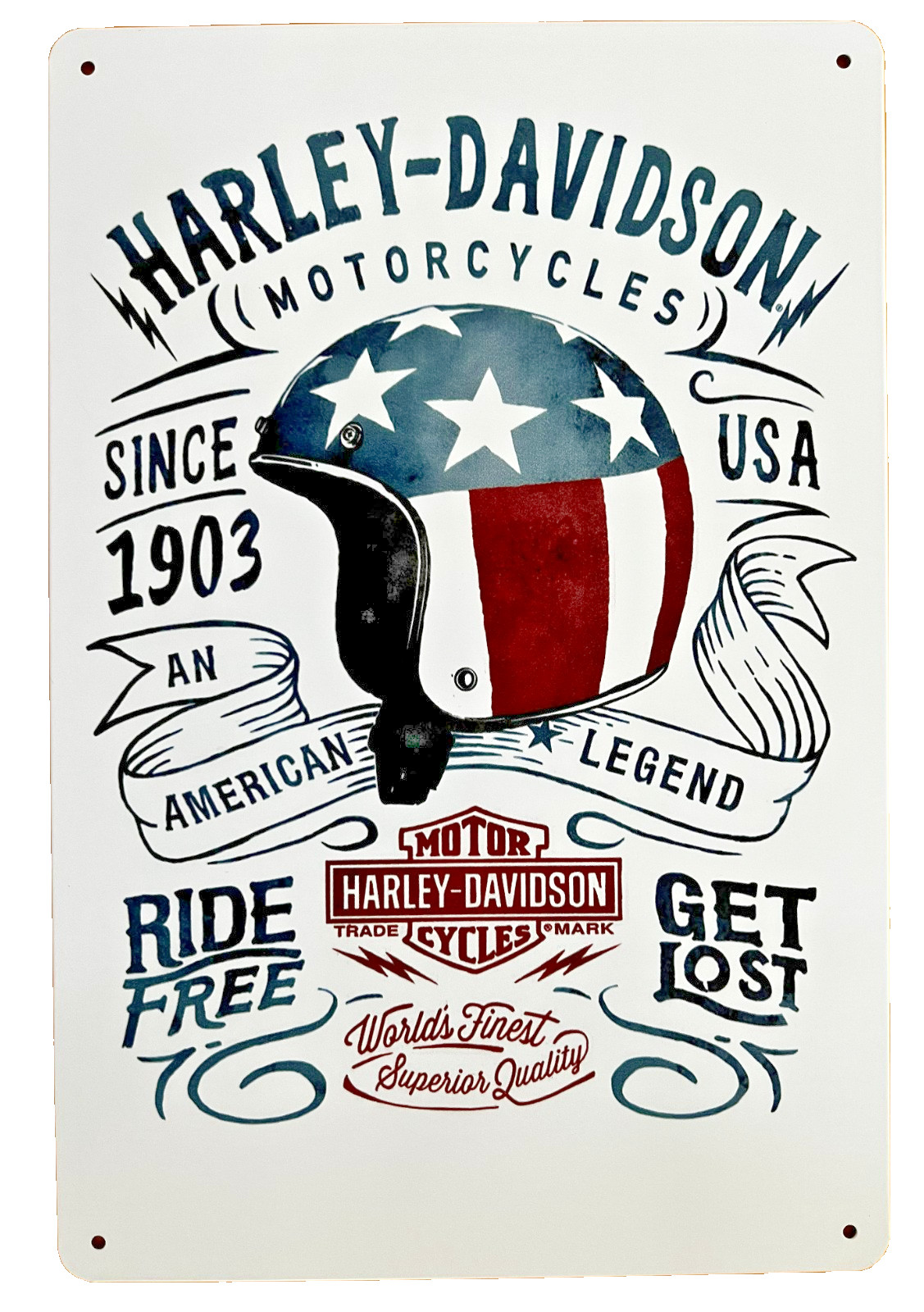 Harley Easy Rider Tin Sign (Pan Knuckle Fat Sportster Twin Soft Hard Tail W51399