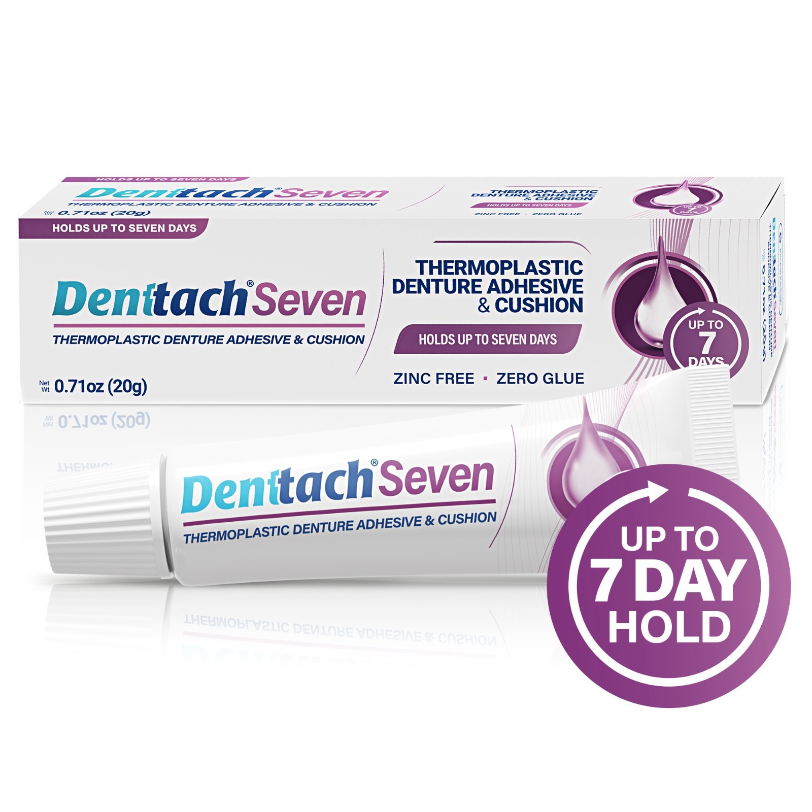 Denttach Denture Adhesive, Thermoplastic Denture Adhesive and Cushion for 7 Days