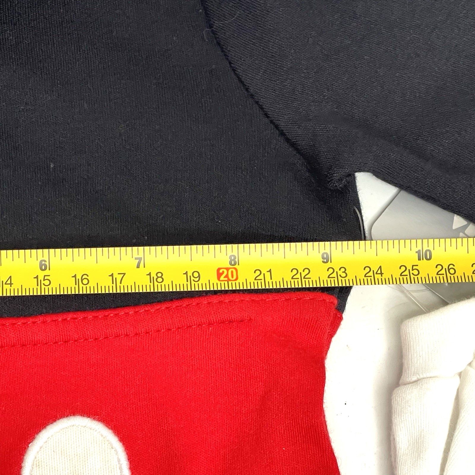 Disney Store Mickey Mouse Costume Pin Down Bodysuit Set Black Red Baby 6-9M NWT