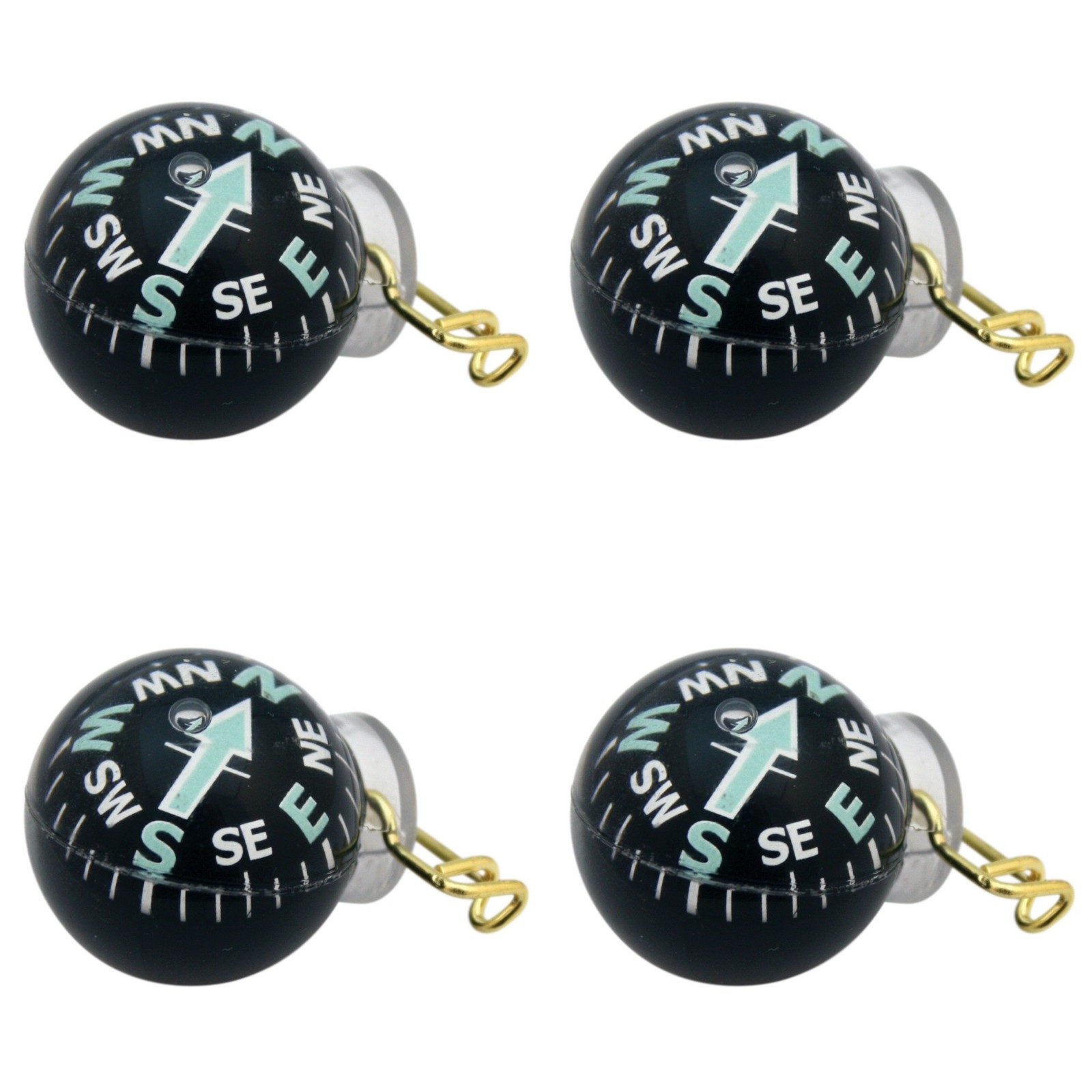 Coghlan's Ball-Type Pin-On Compass Liquid Filled Luminous Arrow Survival(4-Pack)