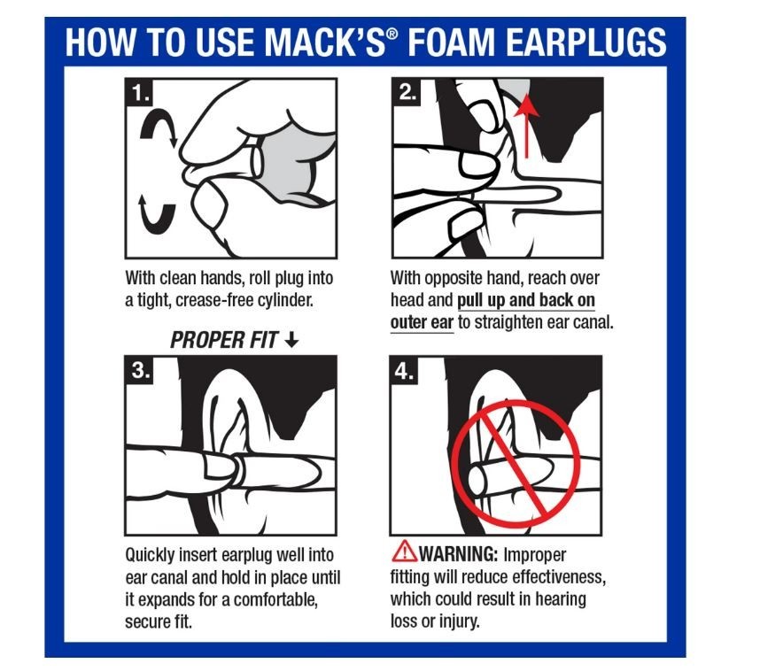 Mack'S Ultra Soft Foam Earplugs, 50 Pair - 33Db Highest NRR, Comfortable Ear Pl