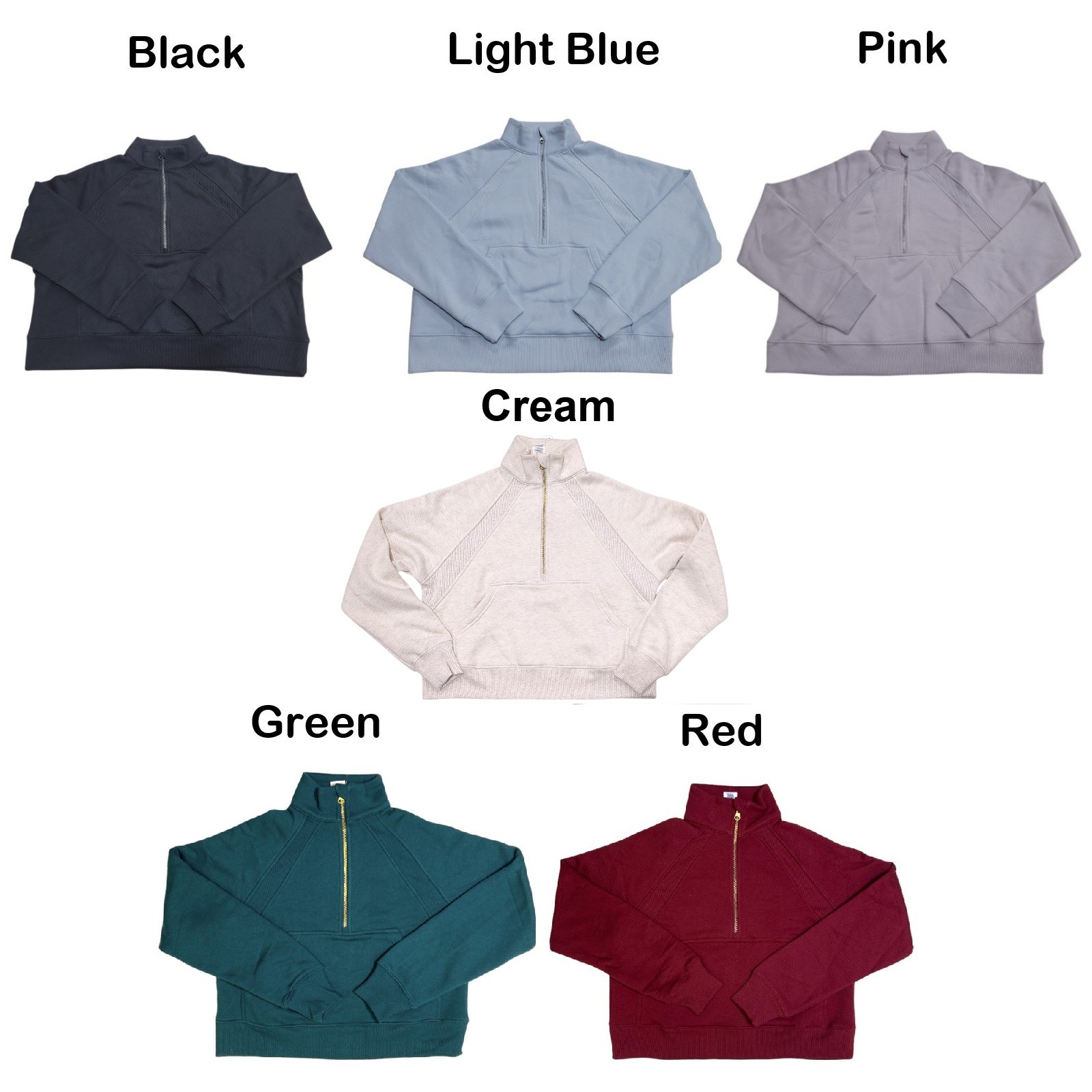 Member's Mark Women's Relaxed Cropped Fleece Half-Zip Pullover