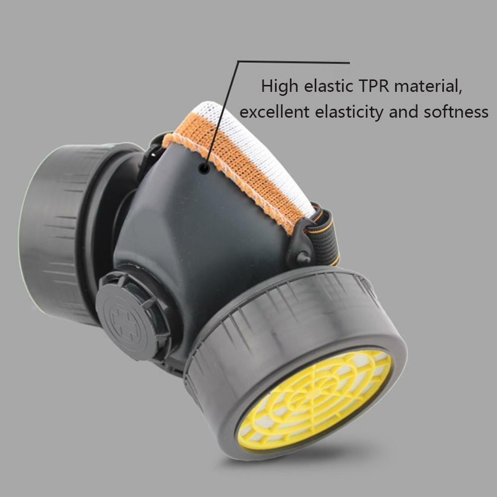 Emergency Survival Safety Respiratory Gas Mask Goggles &2 Dual Protection Filter