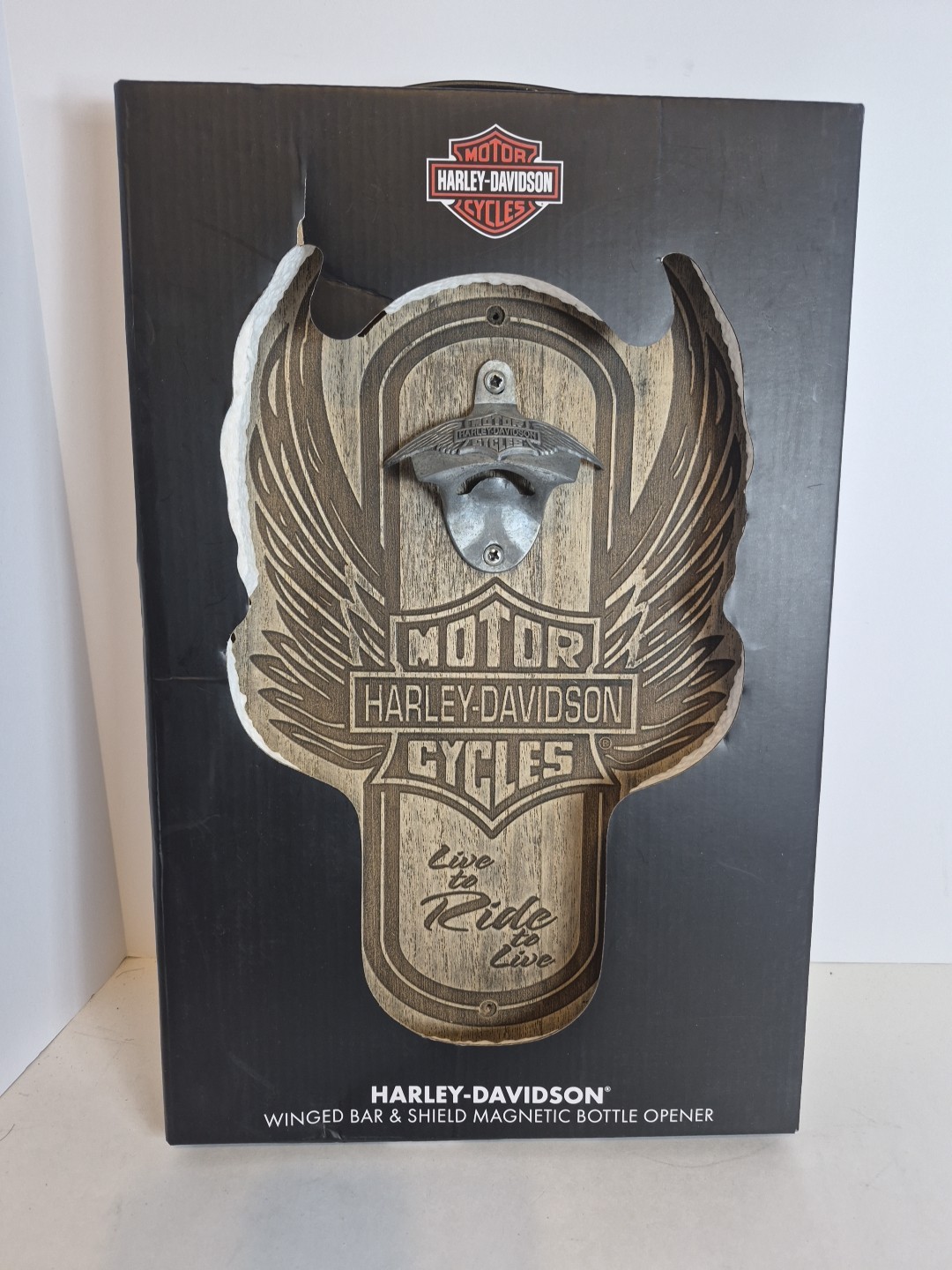 Harley Davidson - Bottle Opener with Magnetic Cap Catcher - Brand New in Box