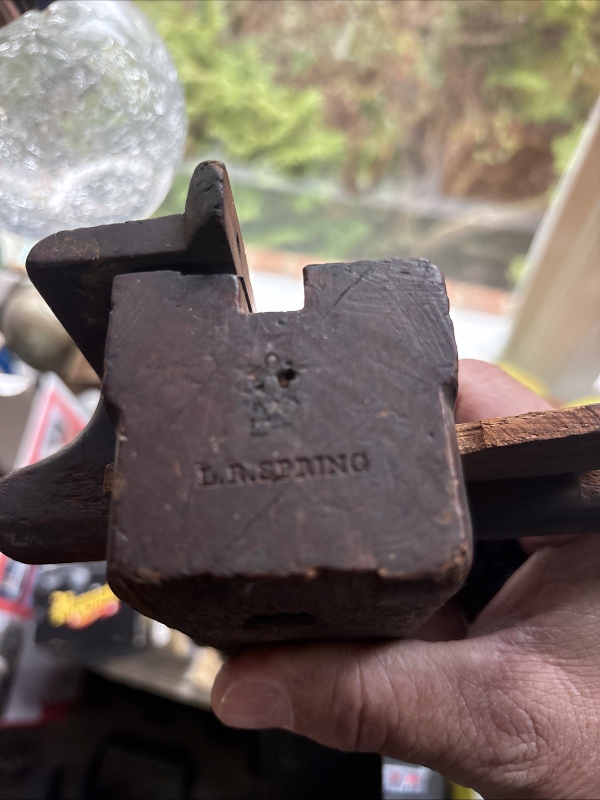 L.R. Spring Antique Wooden Plow Plane