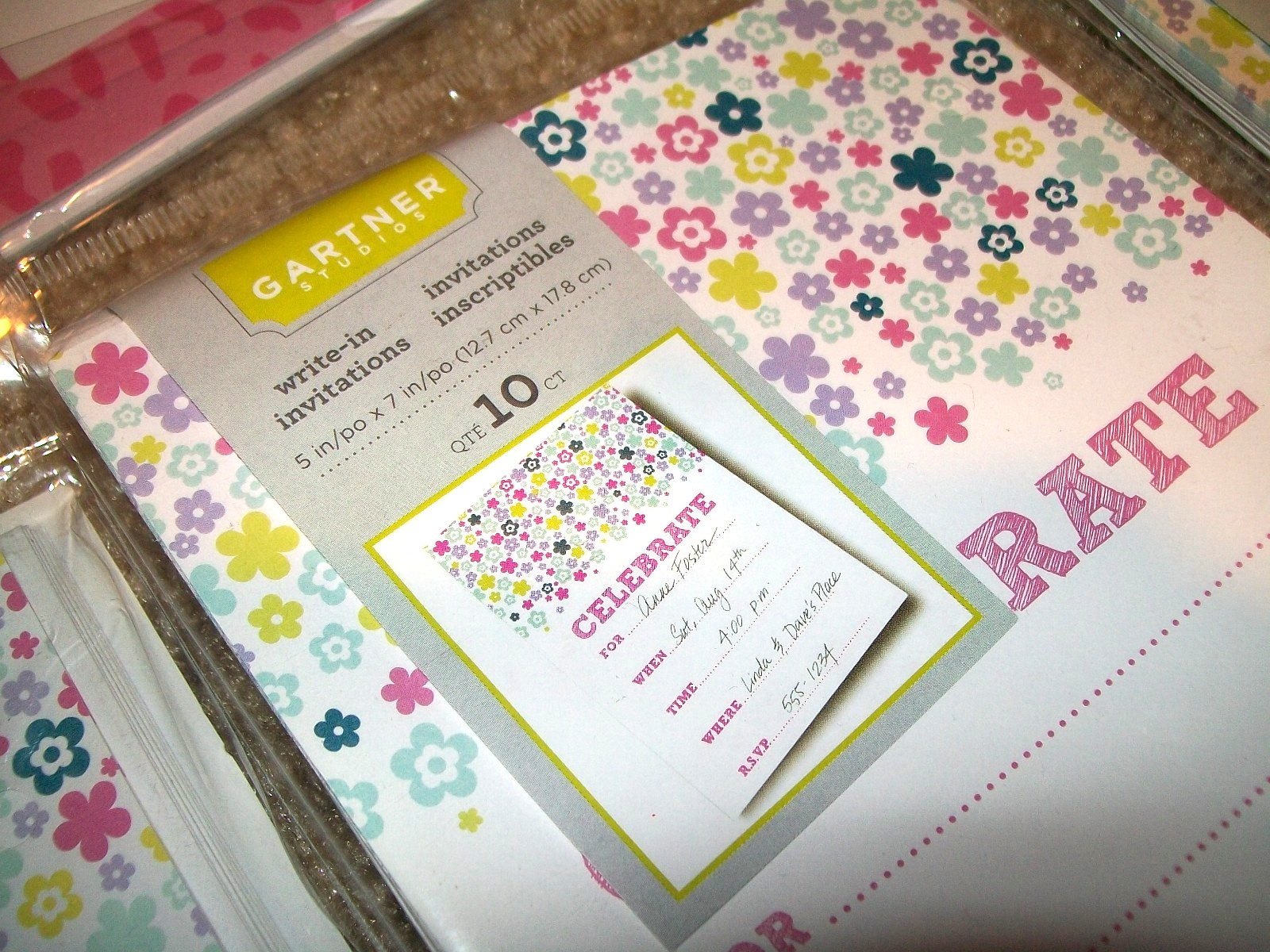 Party Supplies Invitations Lot Baby Shower Birthday Notecard Paper Serving Bowl