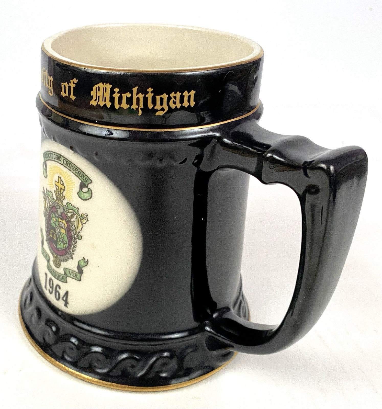 Vintage 1964 University of Michigan Lambda Chi Alpha Ceramic Beer Mug Stein JIM