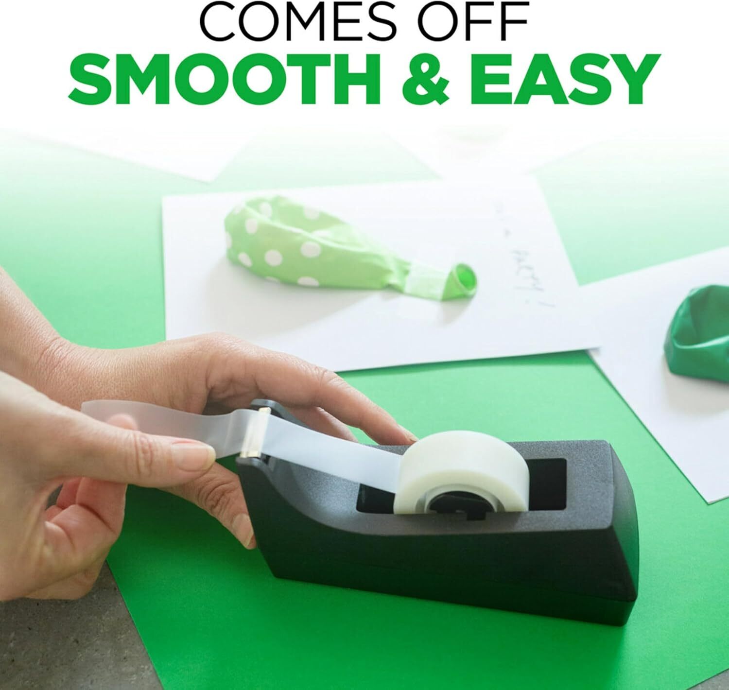 Scotch Desktop Tape Dispenser, Black, 2.7 in. x 2.7 in. x 6.4 in., 1 Tape Dispen