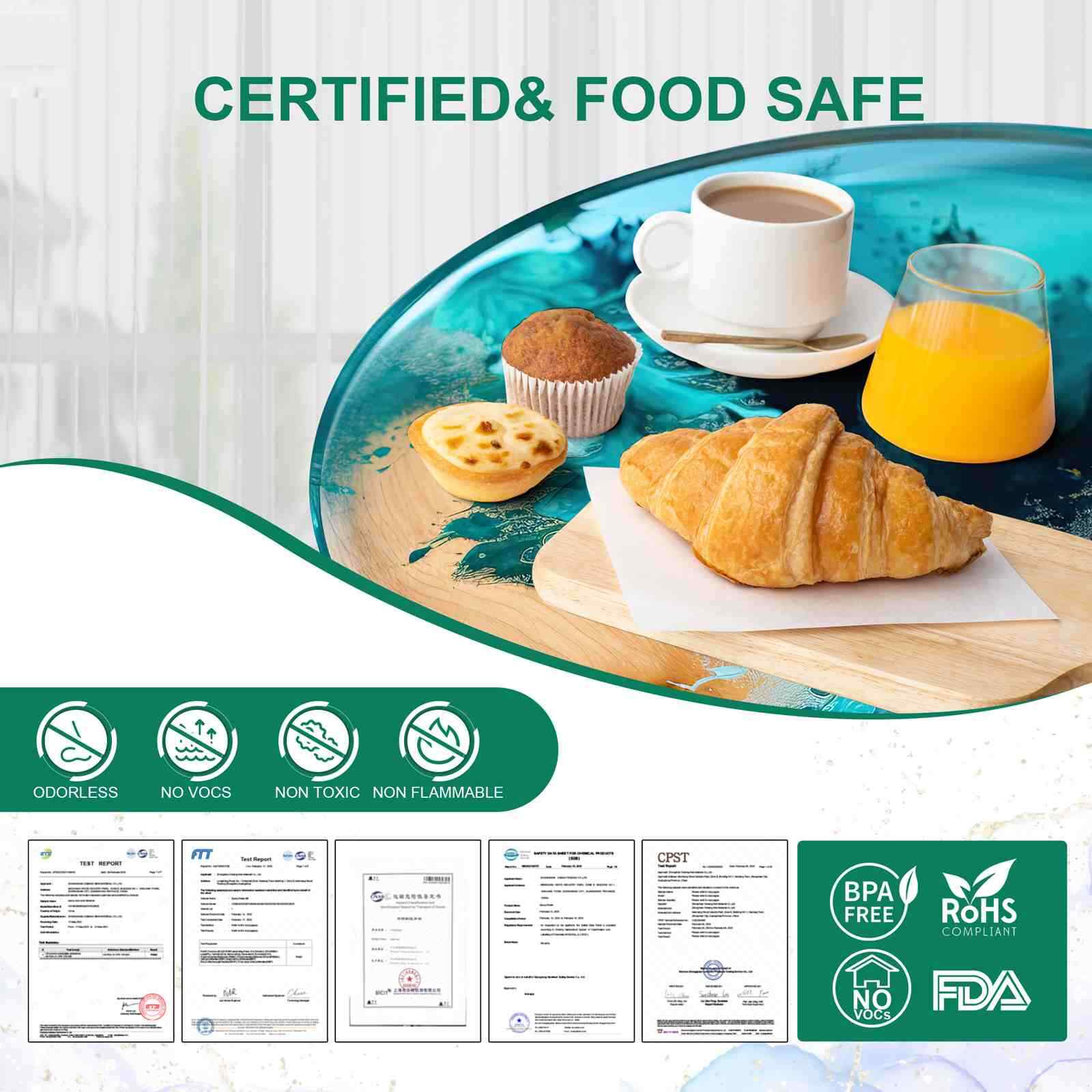 Crystal Clear Epoxy Resin - 1:1 16oz 32oz 64oz 1 Gallon Kit - FDA Compliant