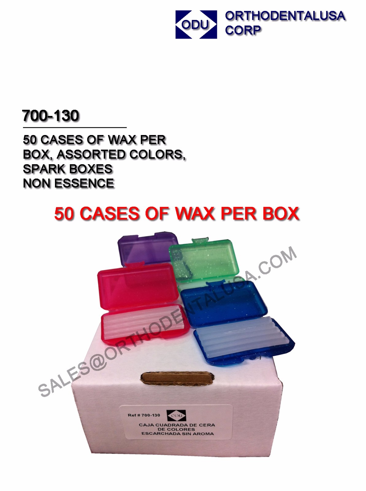 RELIEF MINI WAX MINT 50 pack per BOX ORTHODONTIC SUPPLIES made in USA Ref.10464